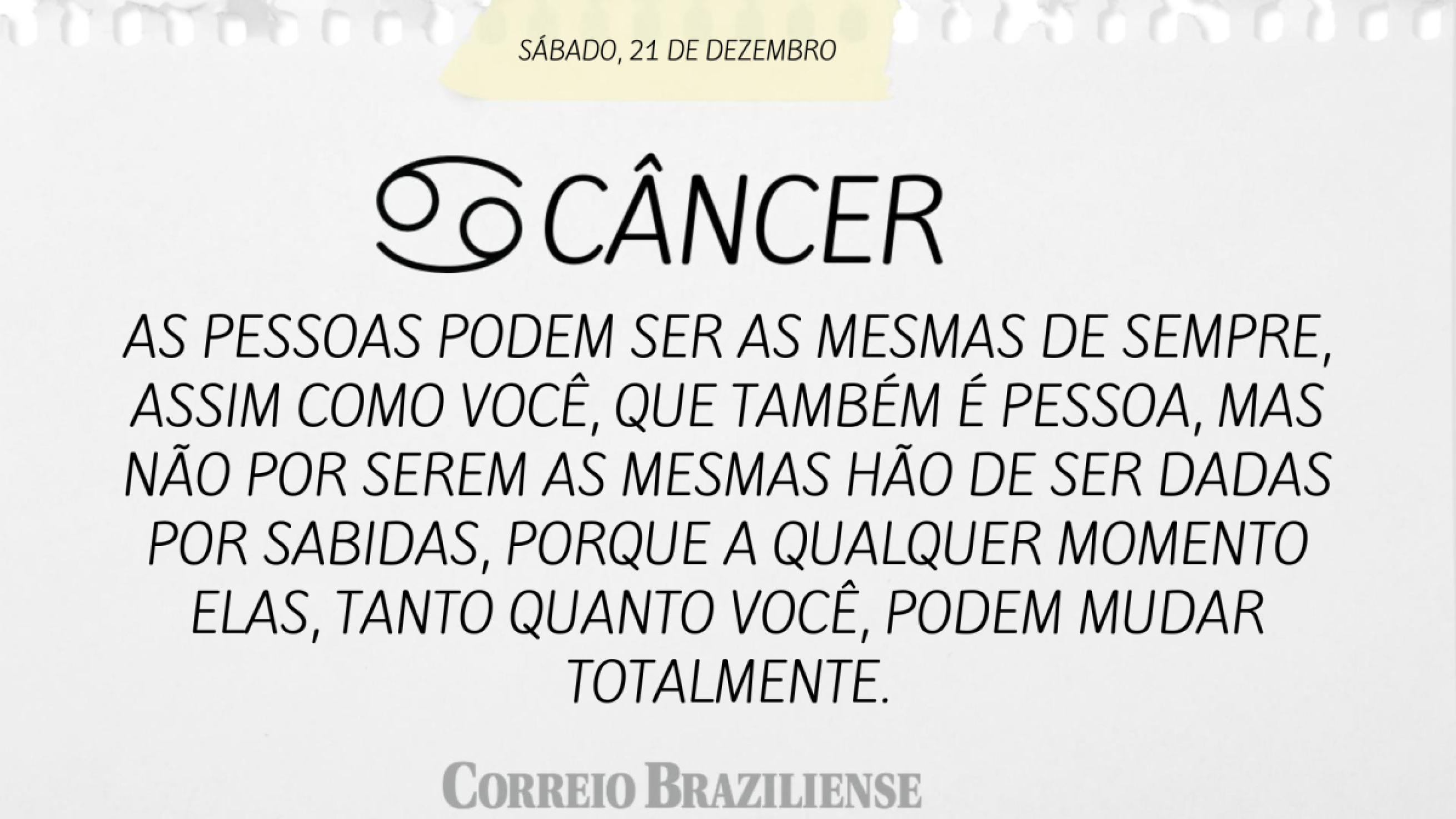 CÂNCER (nascimento entre 21/6 a 21/7)  