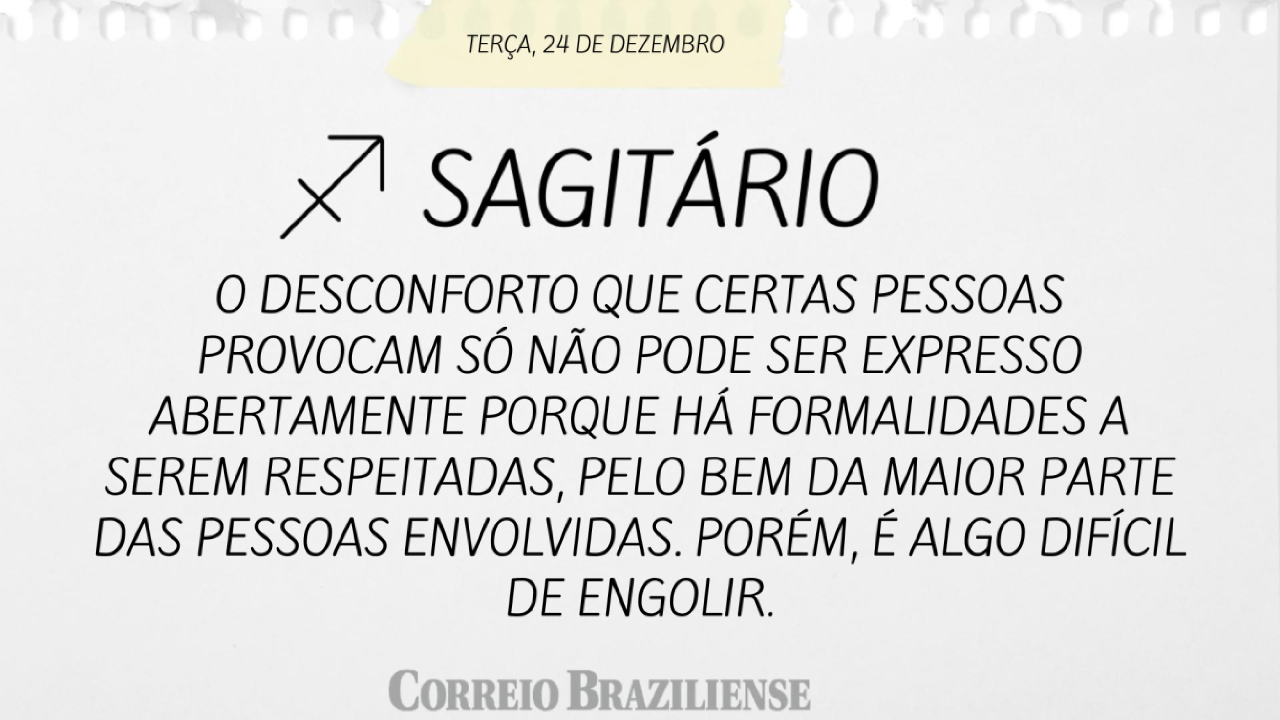 SAGITÁRIO (nascidos entre 22/11 e 21/12) 