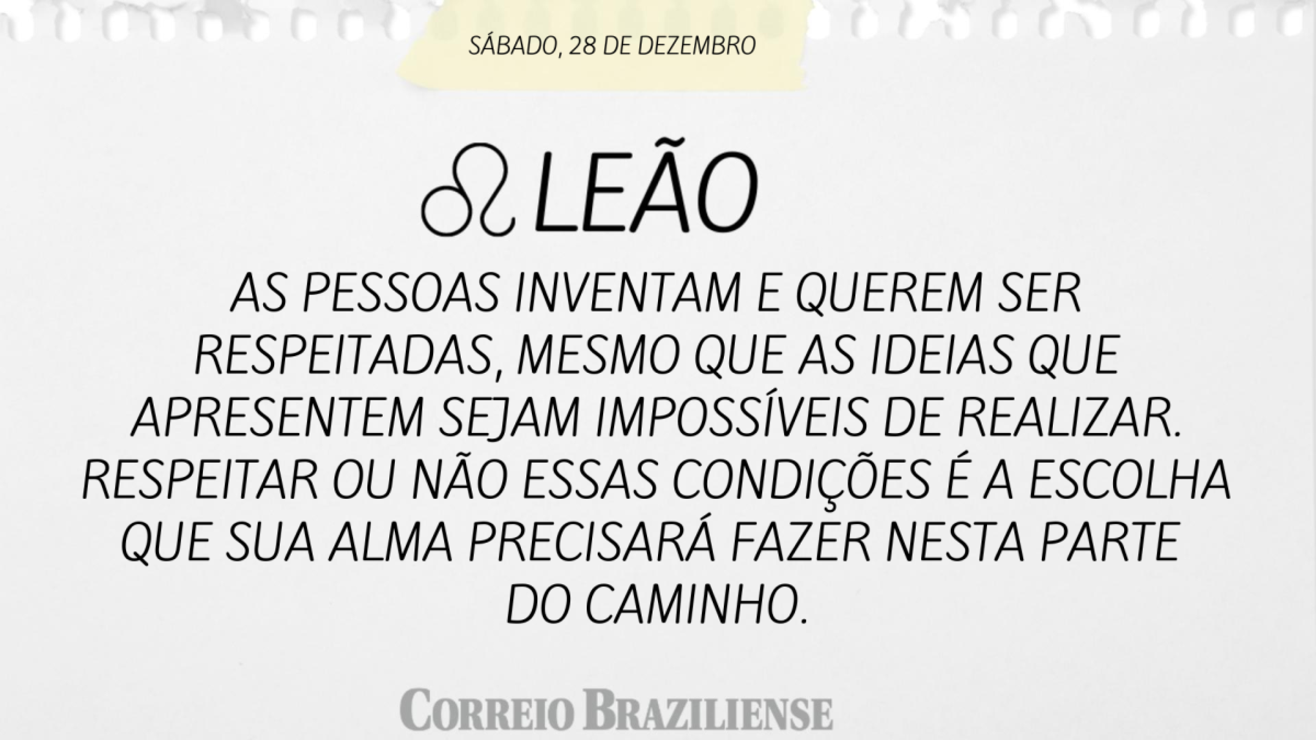 LEÃO | 28 DE DEZEMBRO