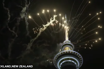 Queima de fogos em Auckland -  (crédito: CNBCTV/18)