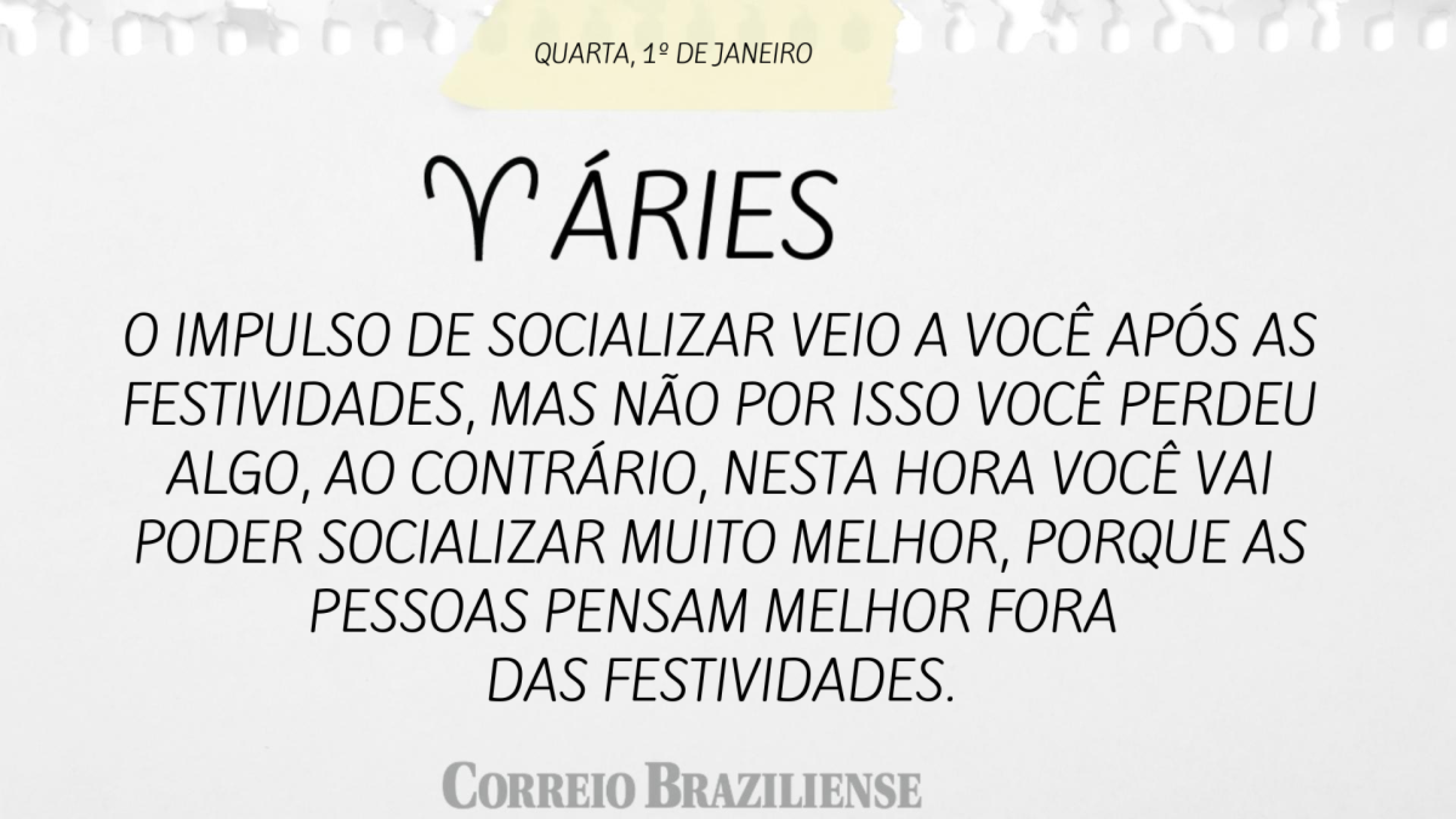 ÁRIES | 1º DE JANEIRO