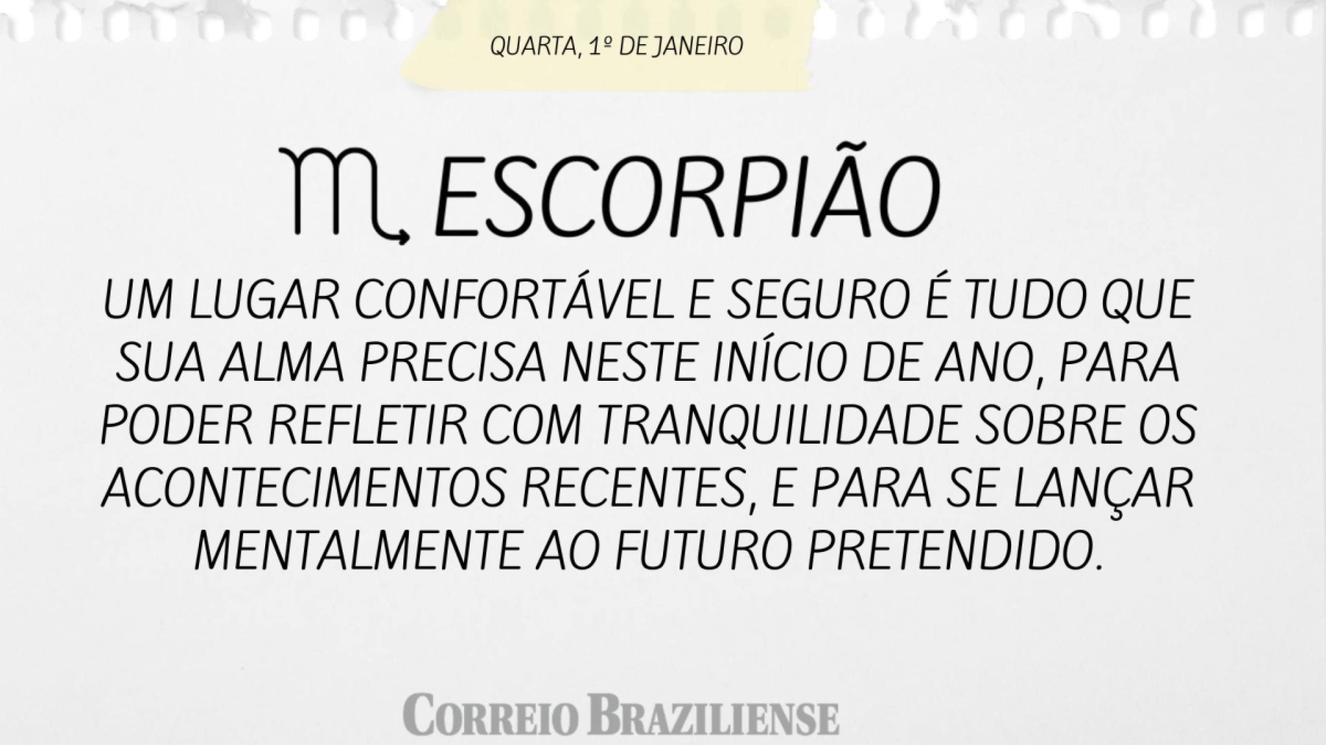 ESCORPIÃO | 1º DE JANEIRO