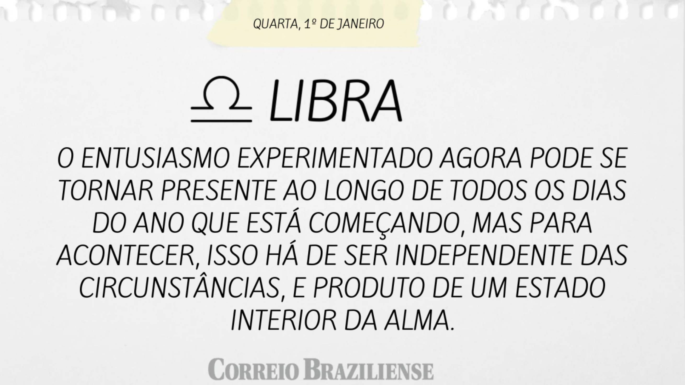 LIBRA | 1º DE JANEIRO