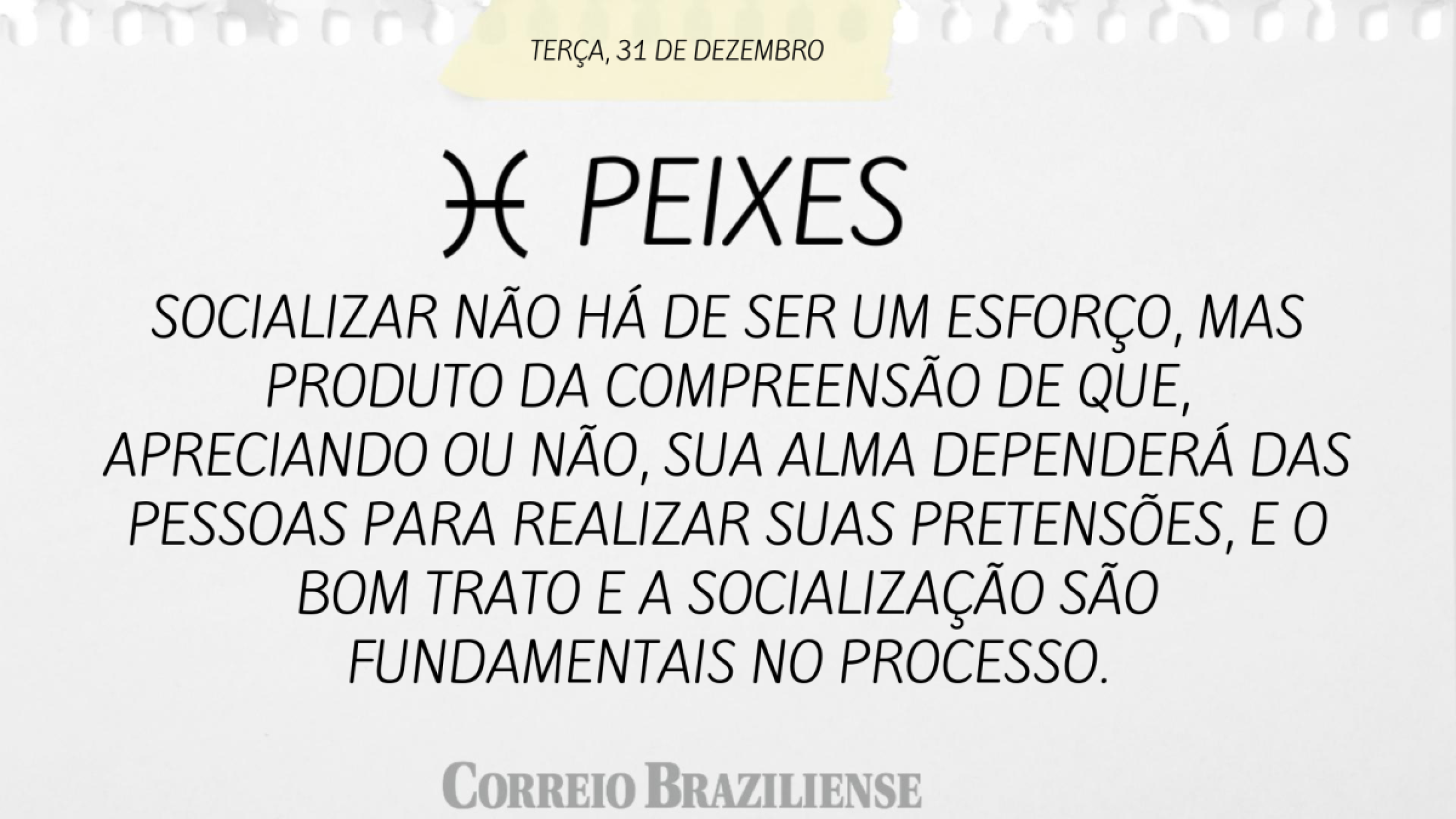 PEIXE | 31 DE DEZEMBRO