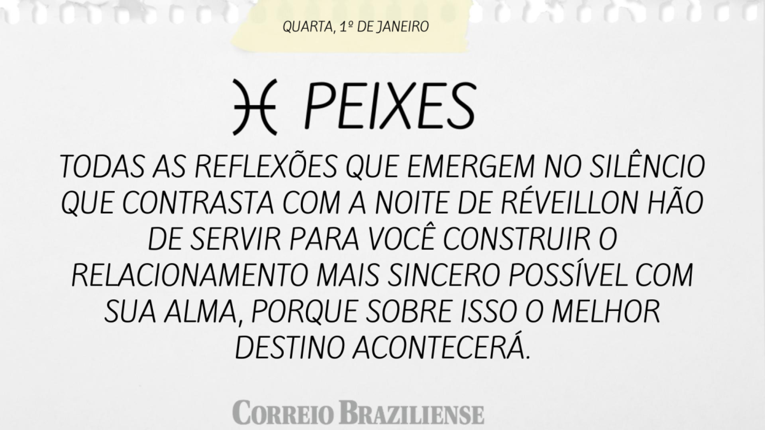 PEIXES | 1º DE JANEIRO