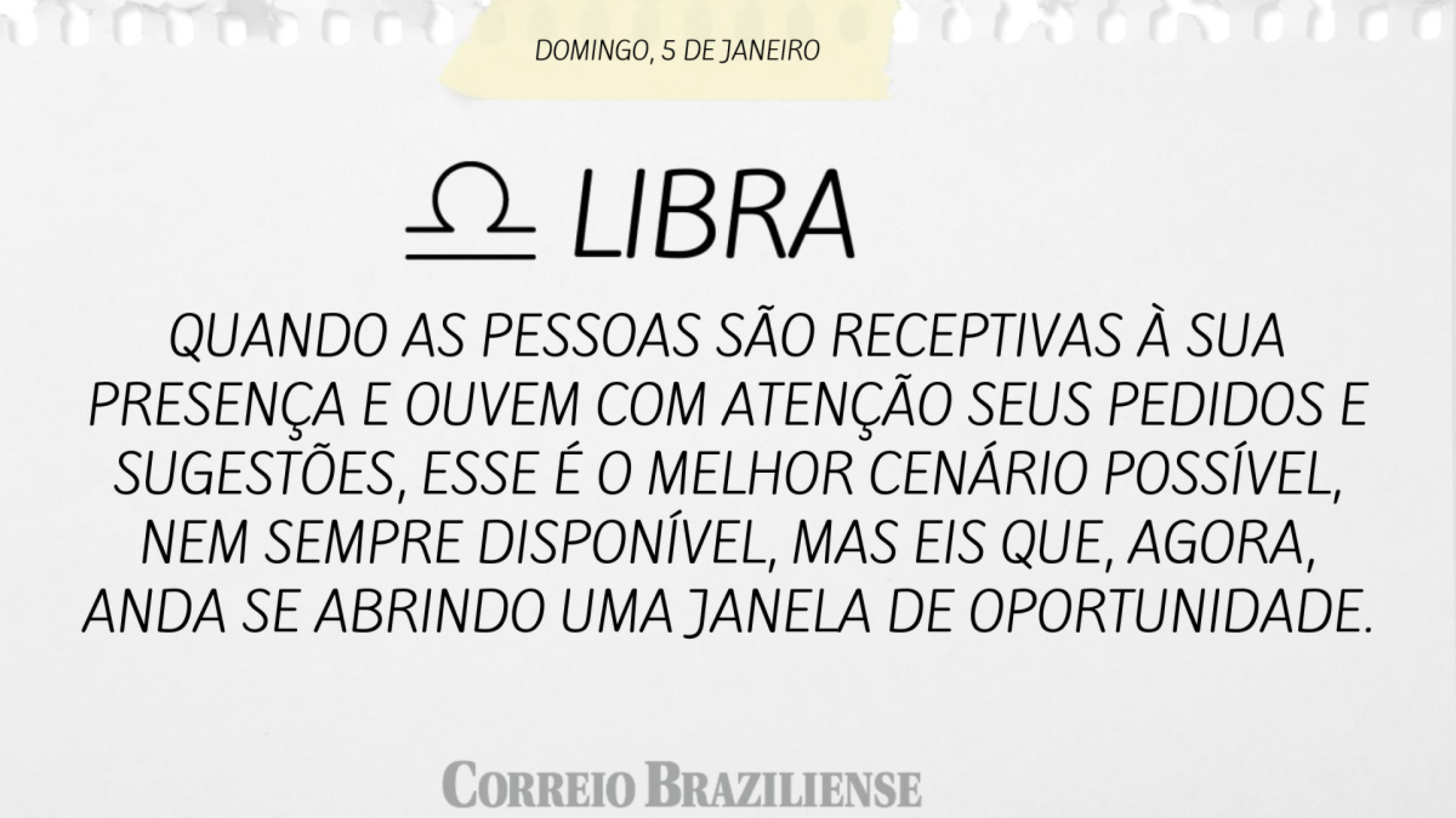 LIBRA | 5 DE JANEIRO