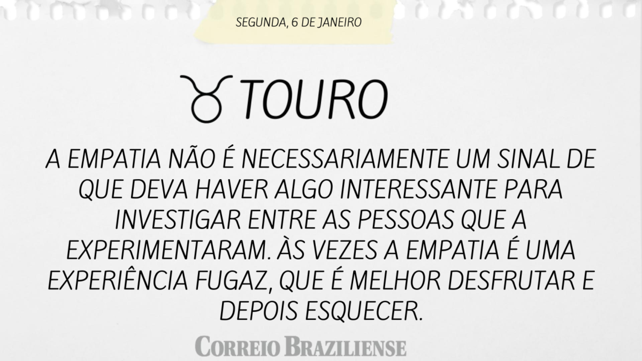 TOURO | 6 DE JANEIRO