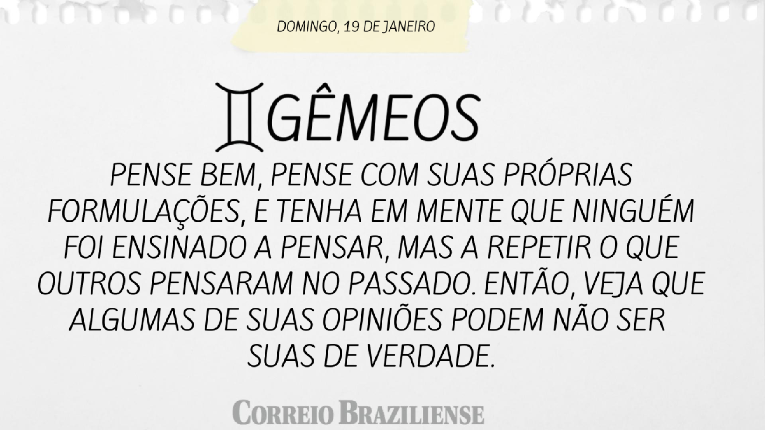 GÊMEOS (nascimento entre 21/5 a 20/6) 