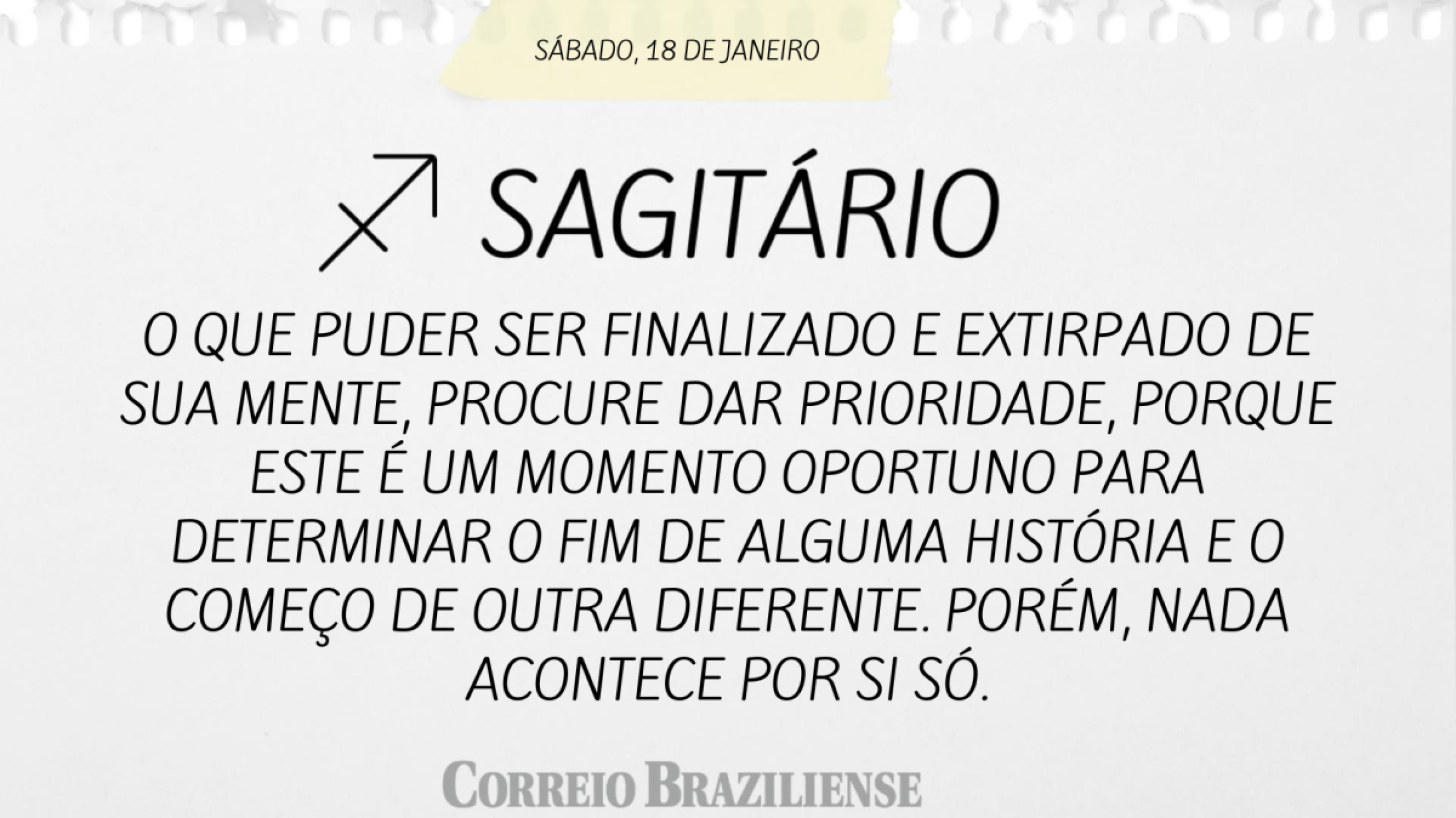 SAGITÁRIO (nascidos entre 22/11 e 21/12) 