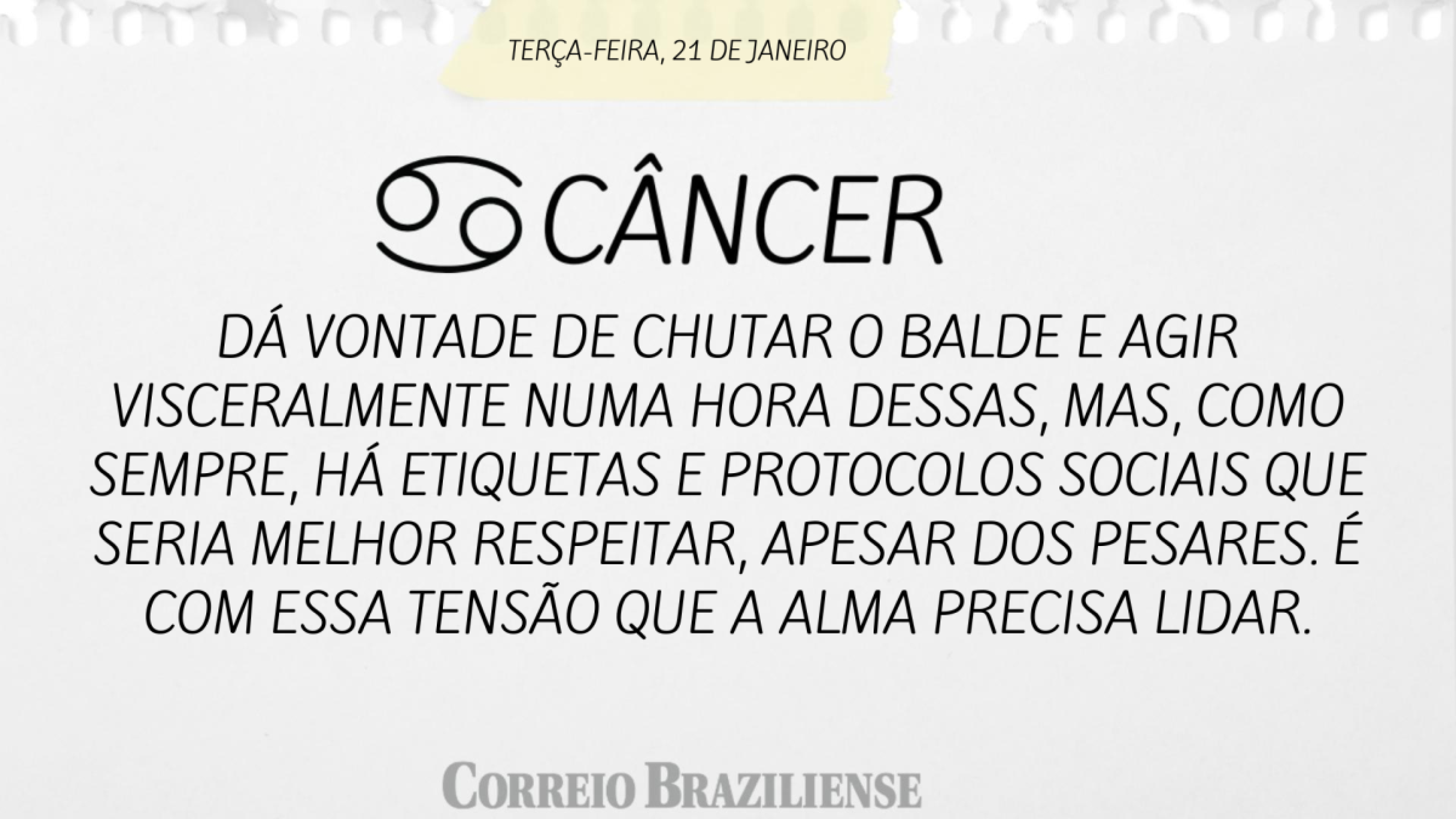 Câncer | 21 de janeiro de 2025