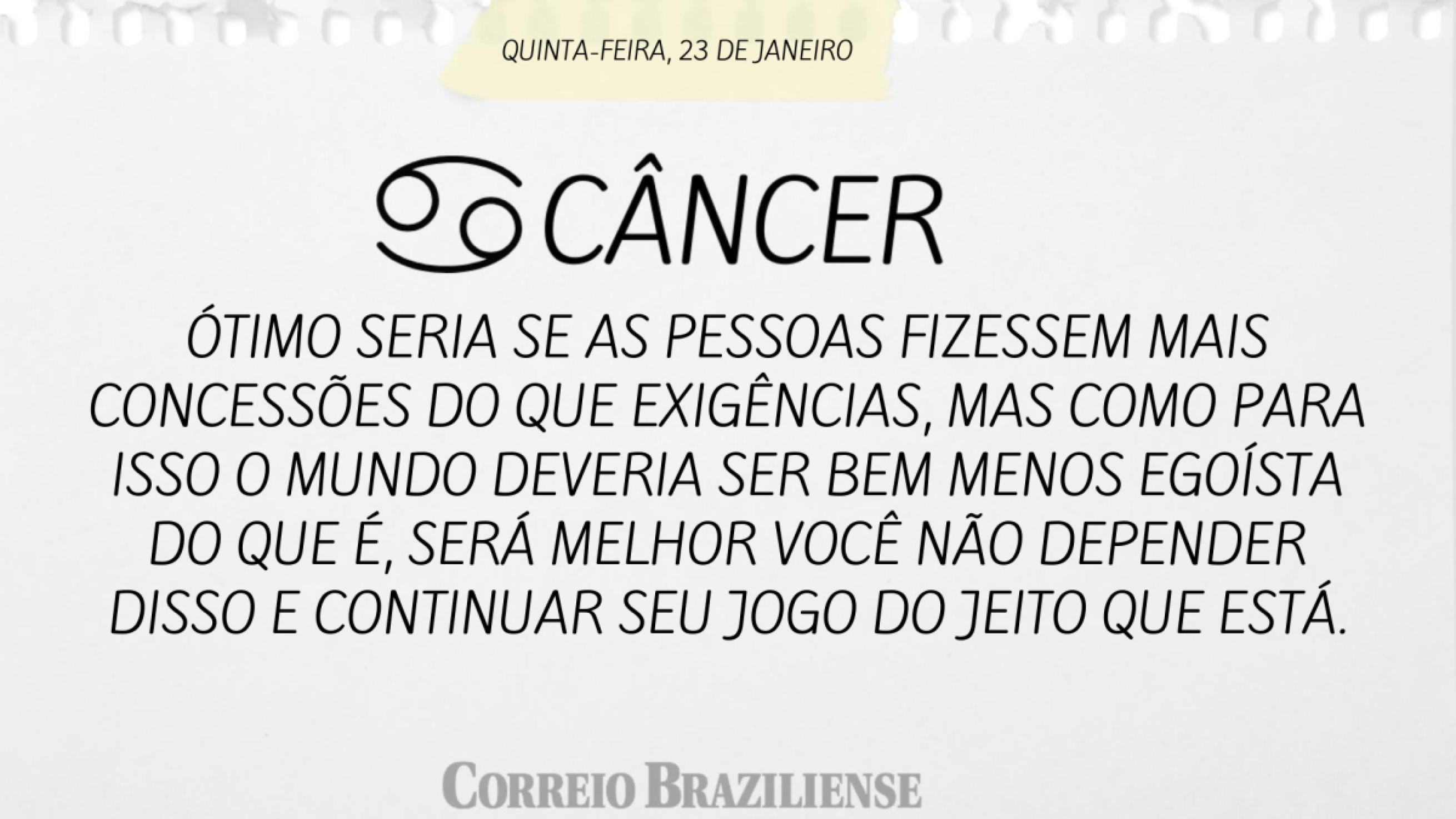 Câncer | 23 de janeiro de 2025