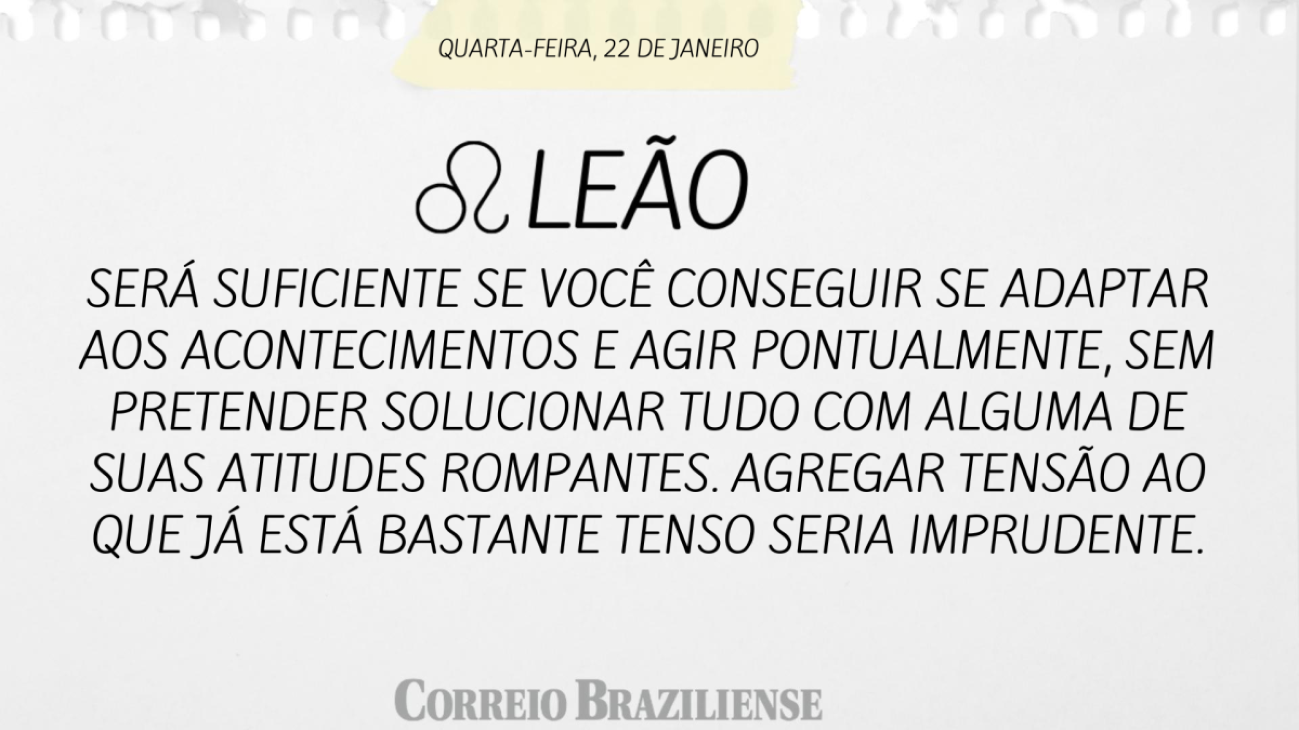 Leão | 22 de janeiro de 2025