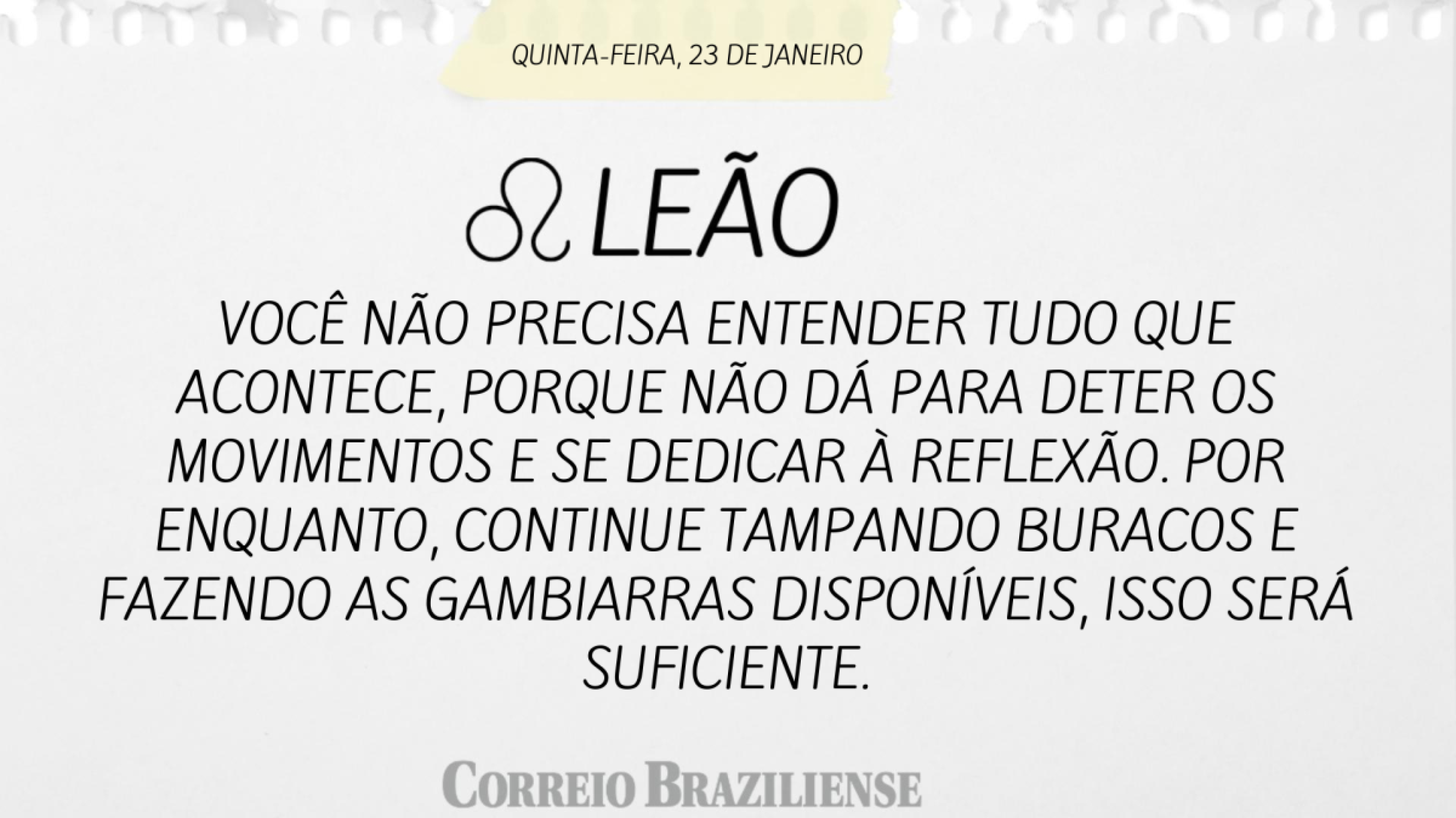 Leão | 23 de janeiro de 2025