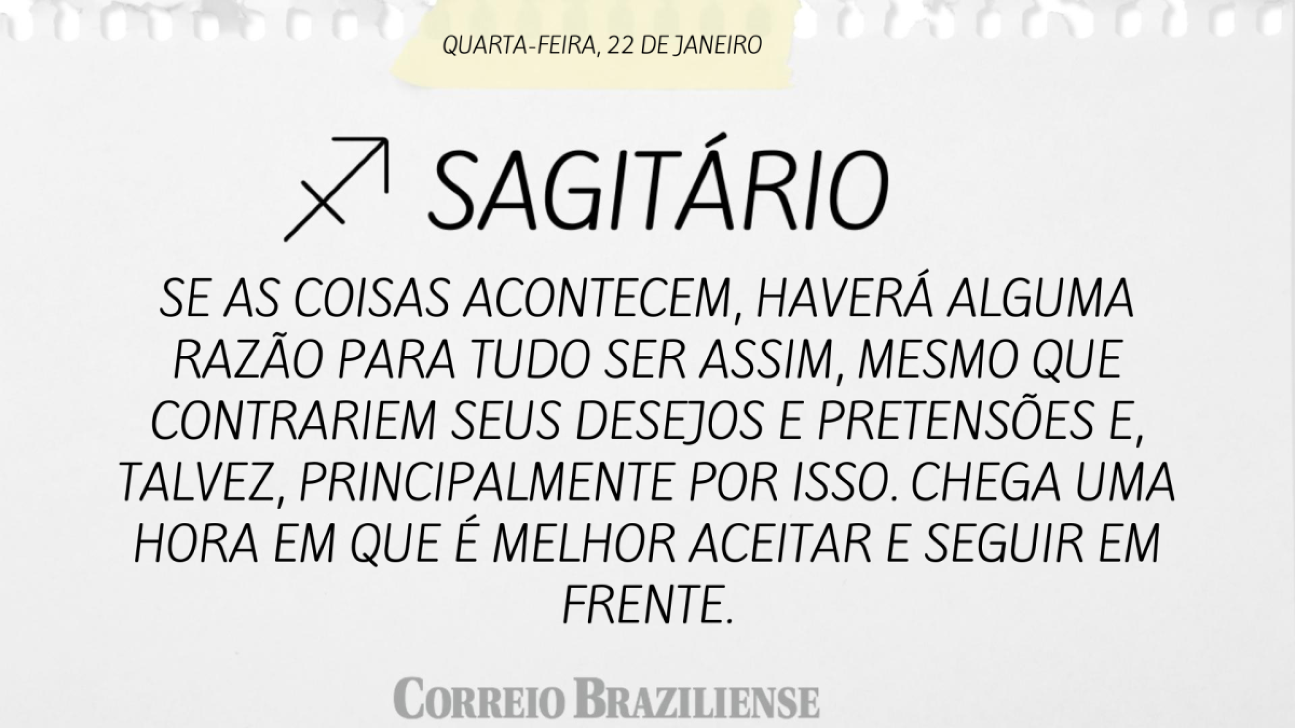 Sagitário | 22 de janeiro de 2025