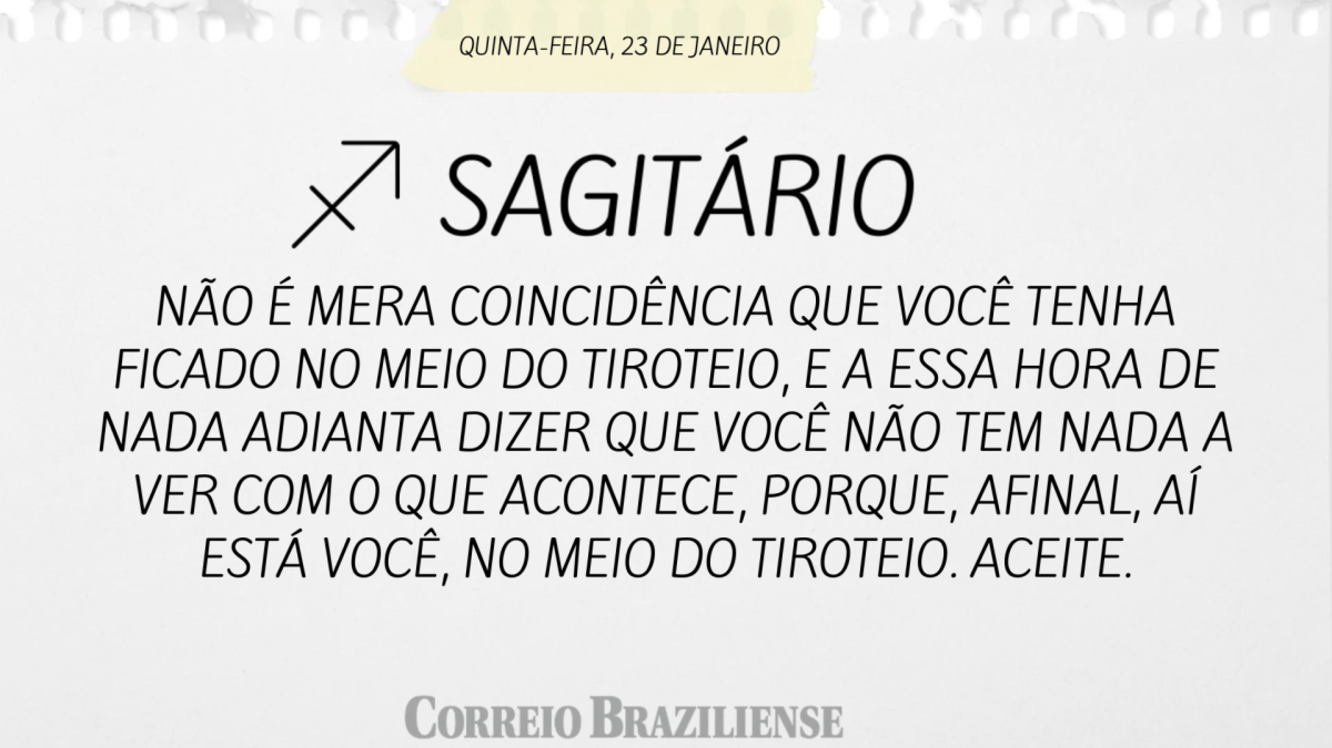 Sagitário | 23 de janeiro de 2025