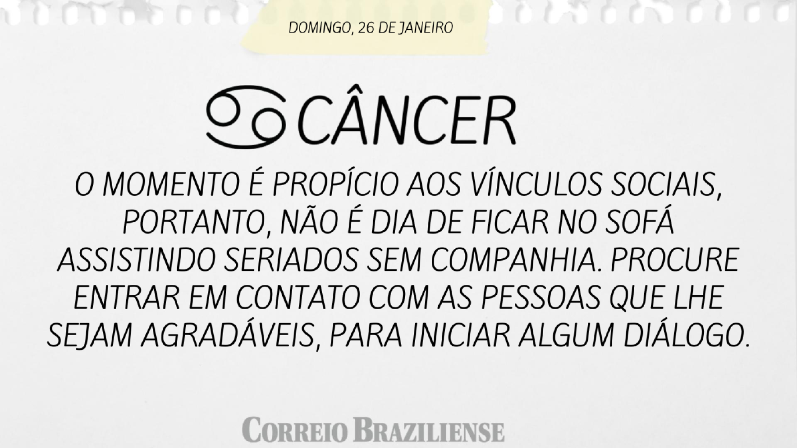 Câncer | 26 de janeiro de 2025