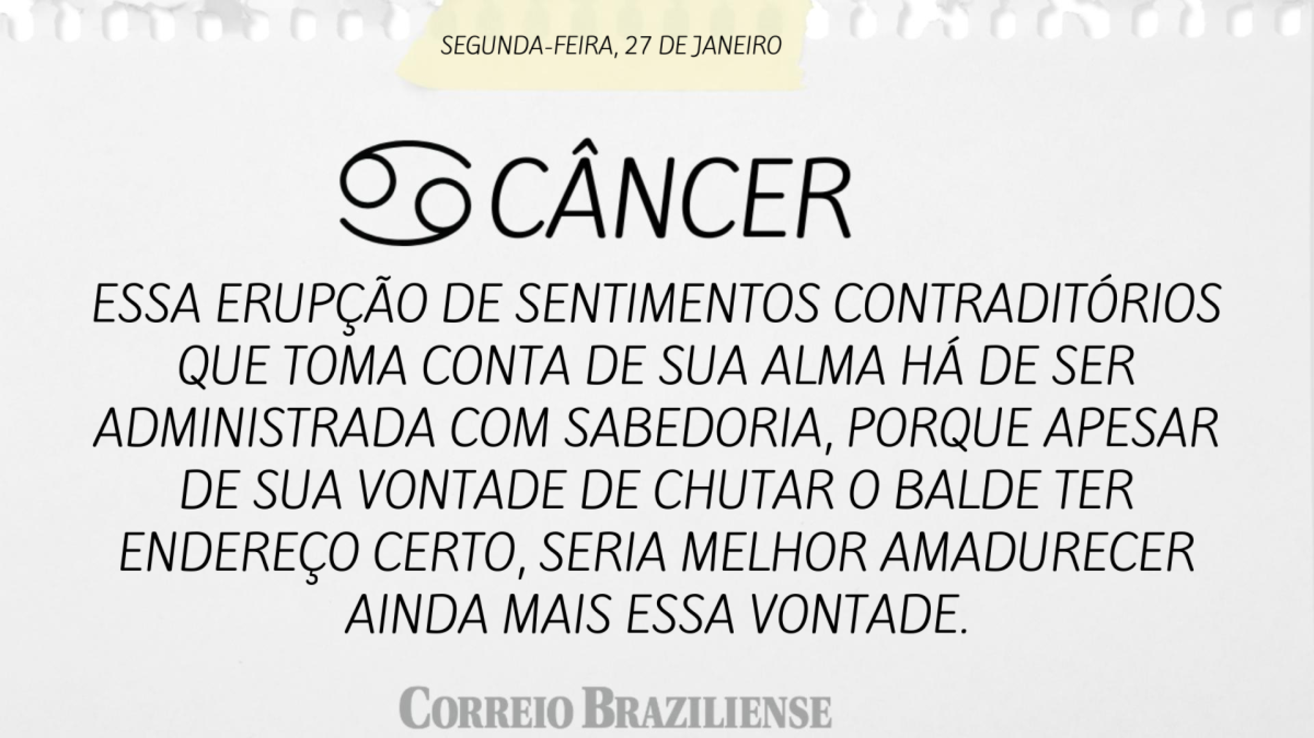 Câncer | 27 de janeiro