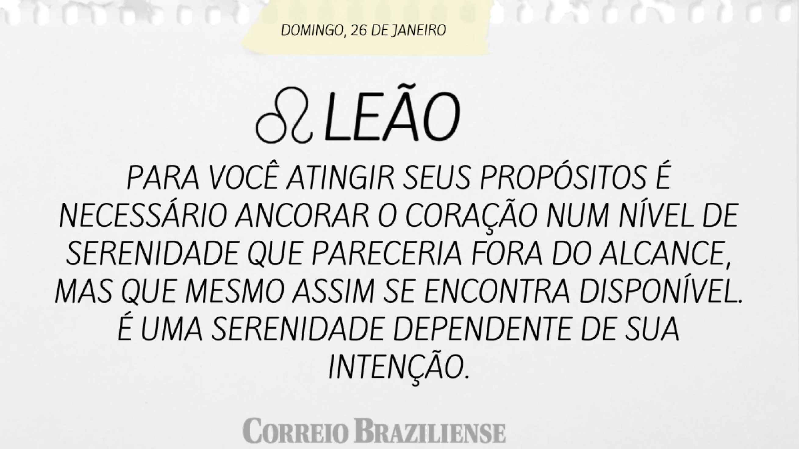 Leão | 26 de janeiro de 2025