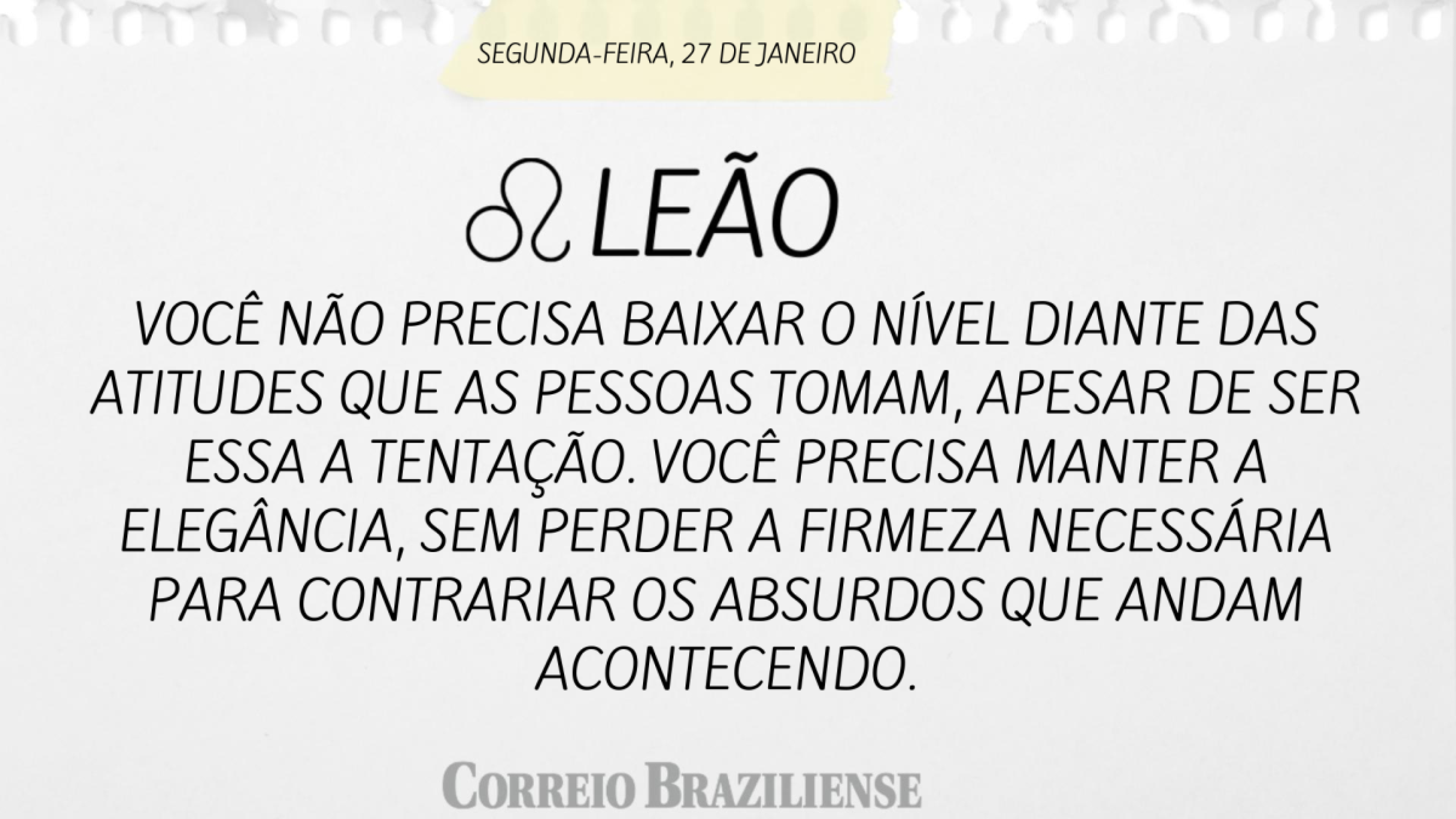 Leão | 27 de janeiro