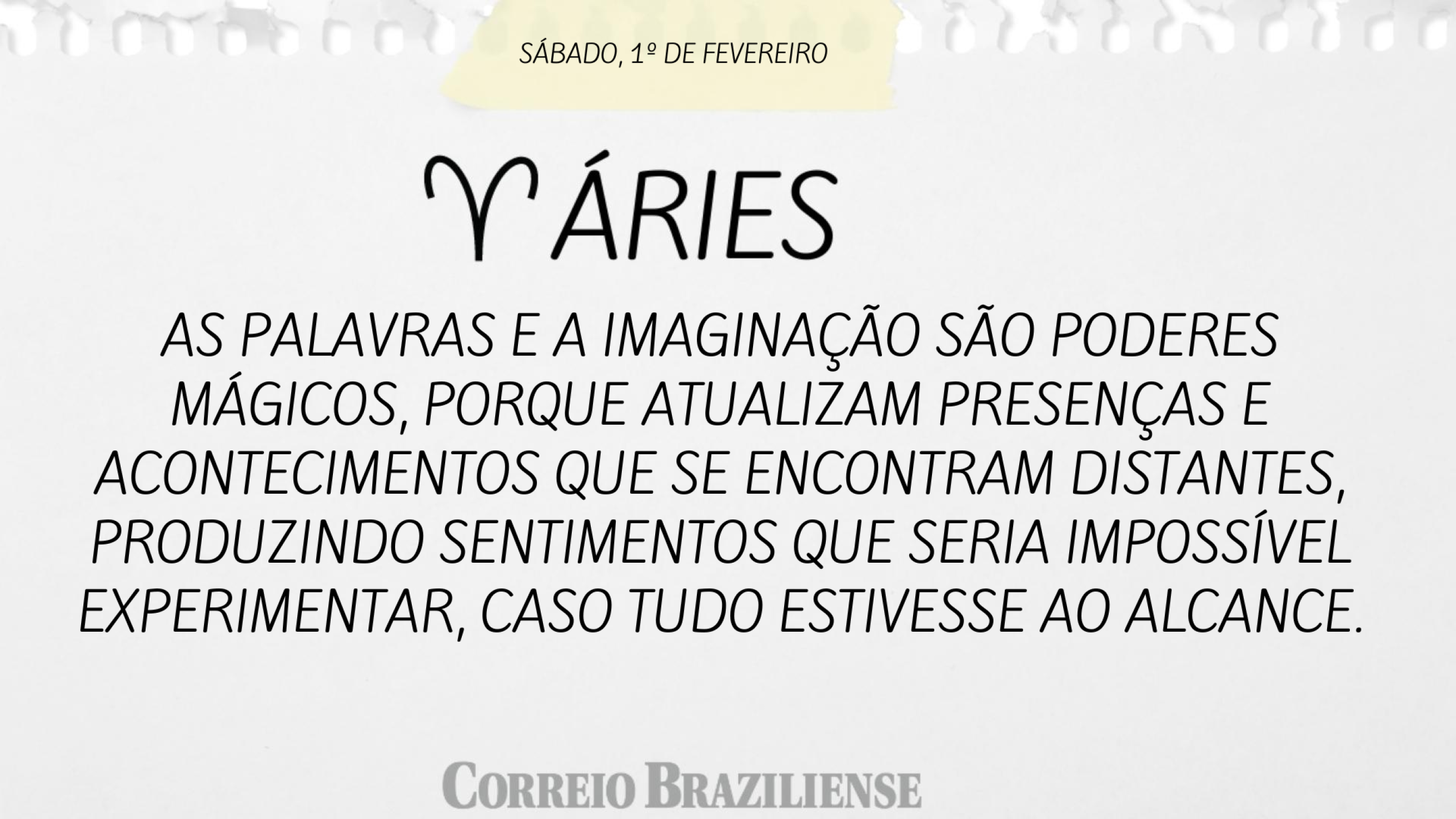 Áries | 1 de fevereiro