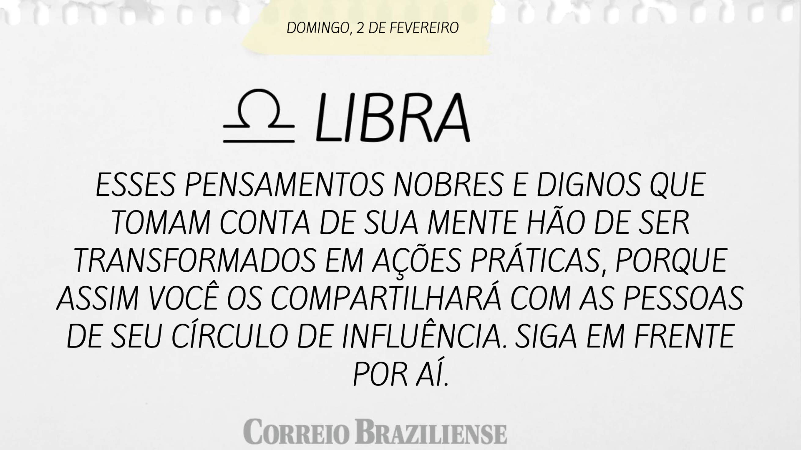 Libra | 2 de fevereiro