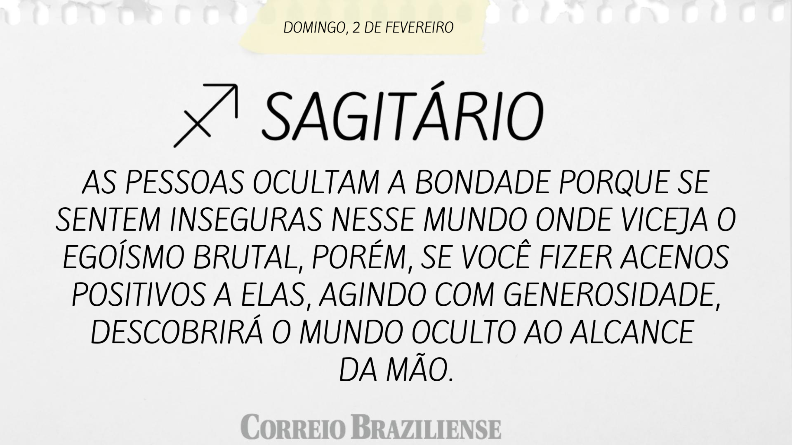 Sagitário | 2 de fevereiro