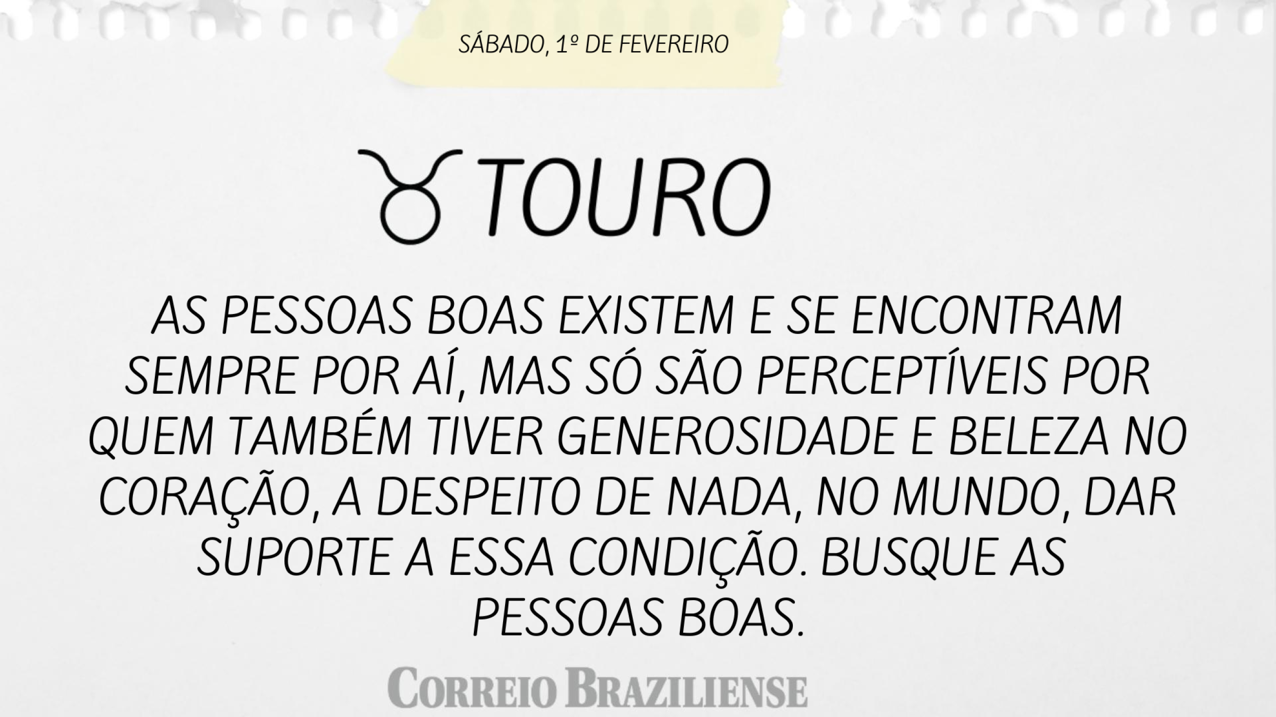 Taurus | 1 de fevereiro