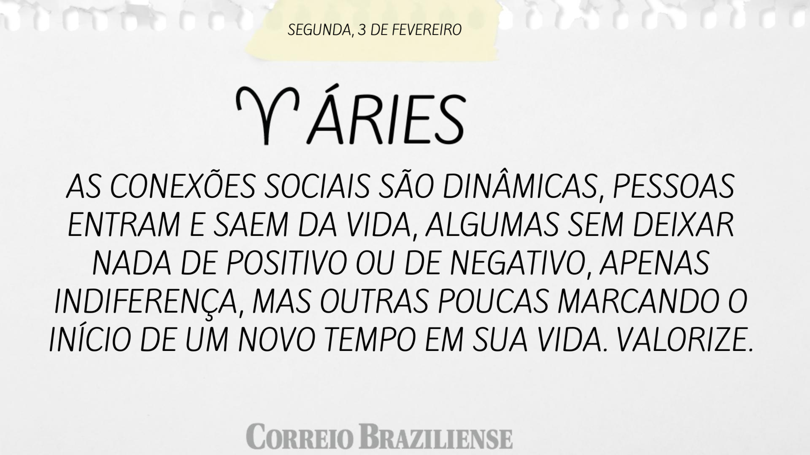 Áries | 3 de fevereiro