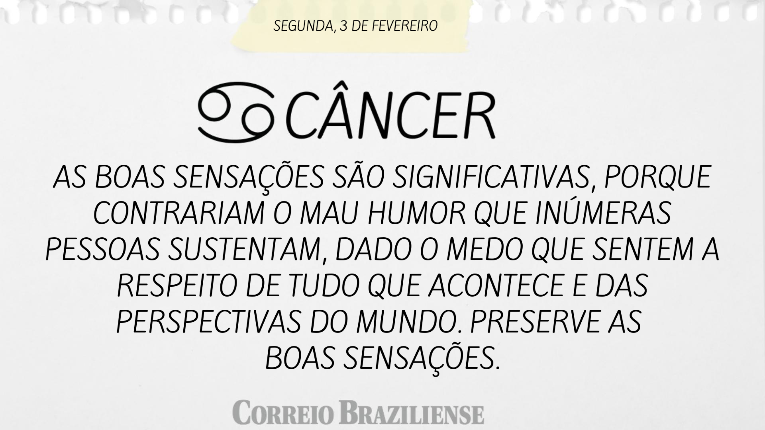 Câncer | 3 de fevereiro