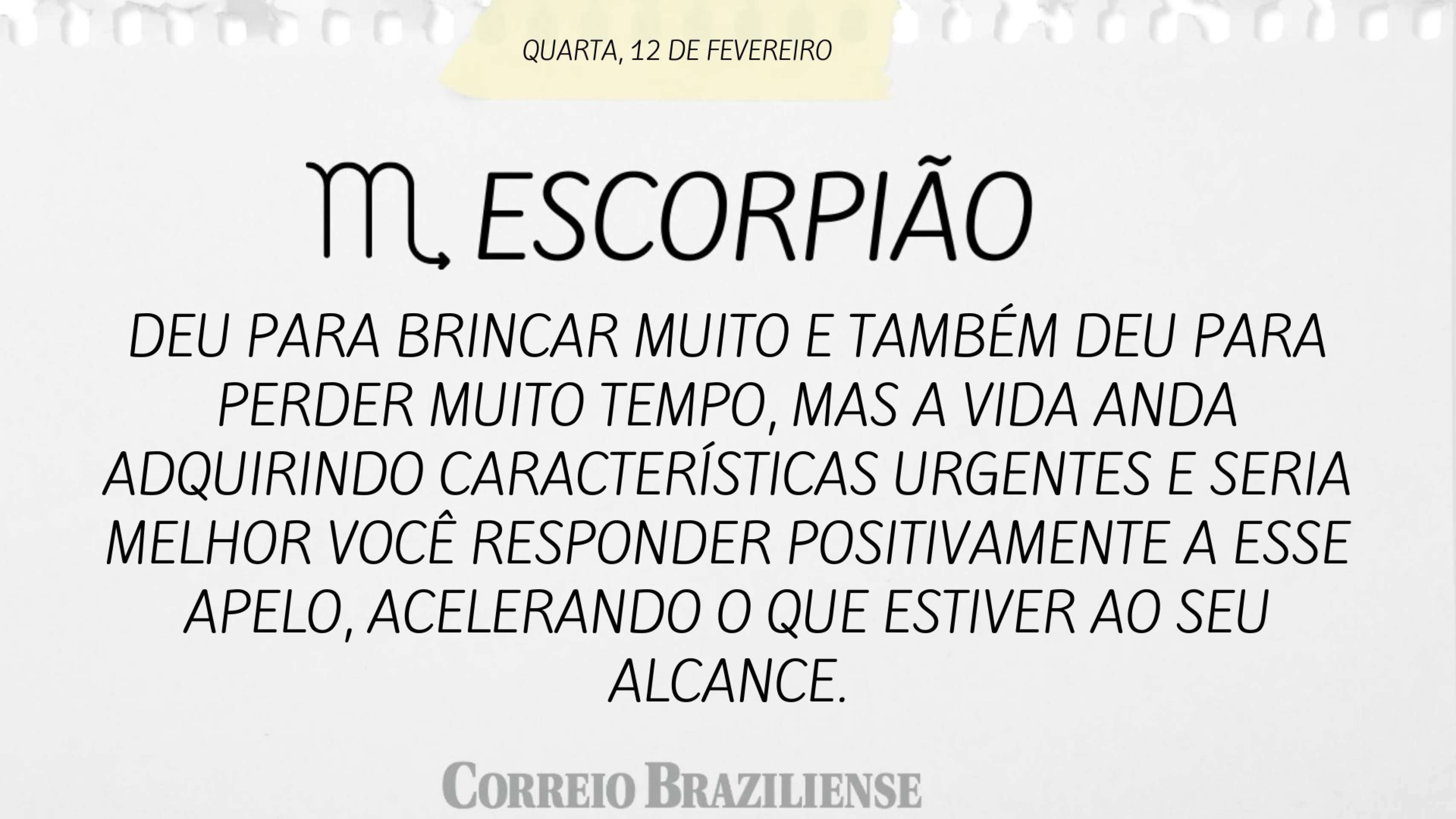 Escorpião (nascimento entre 23/9 e 21/11)   