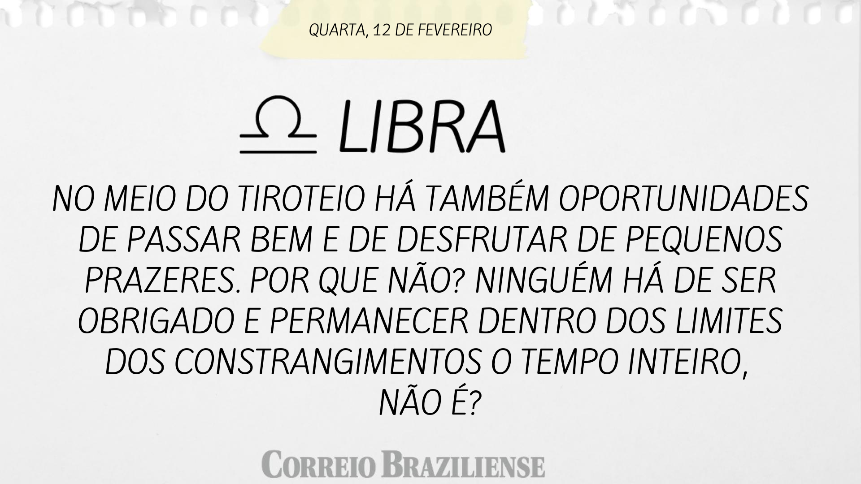 Libra (nascimento entre 23/9 e 22/10)  