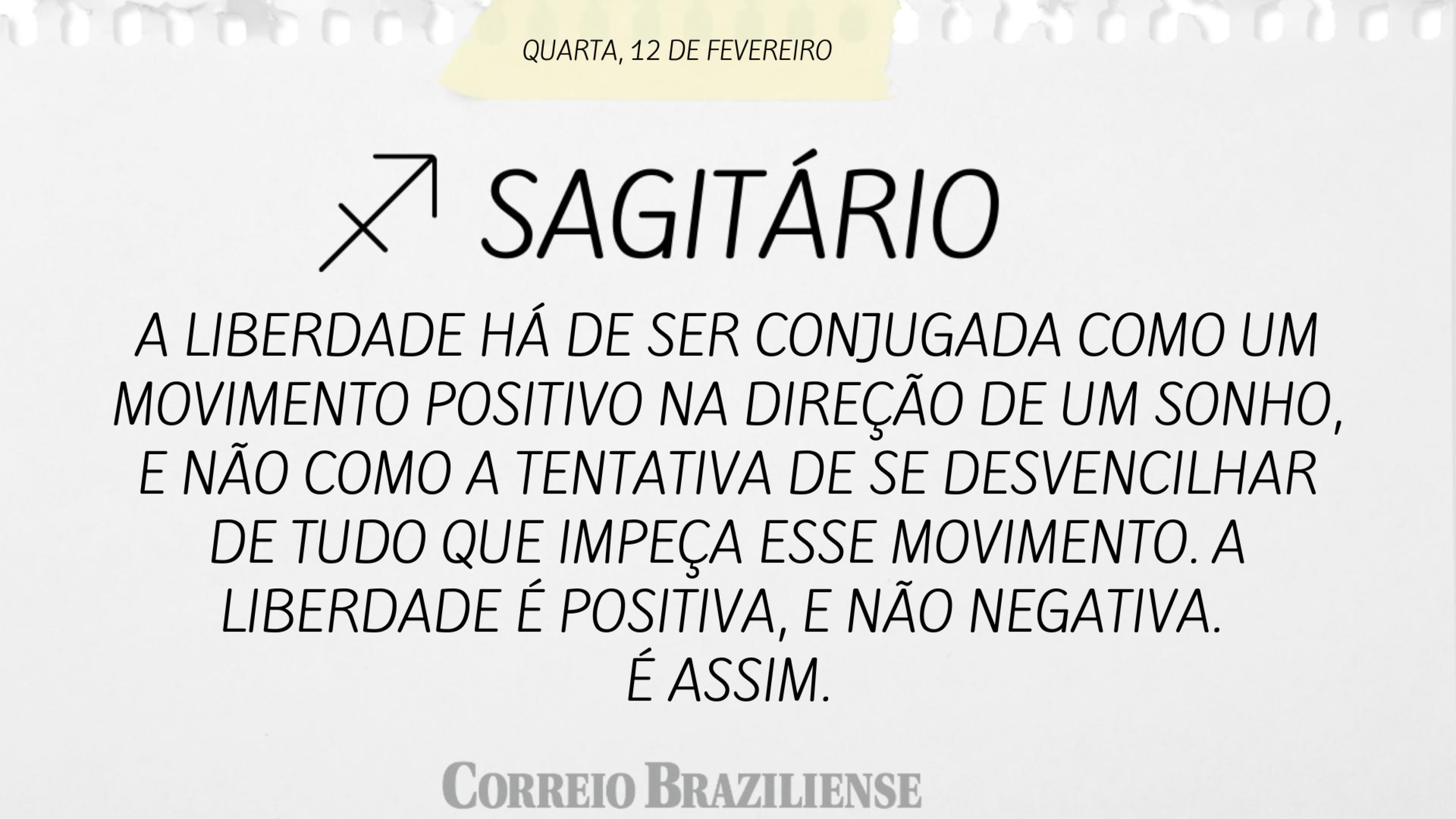 Sagitário (nascimento entre 22/11 e 21/12)  