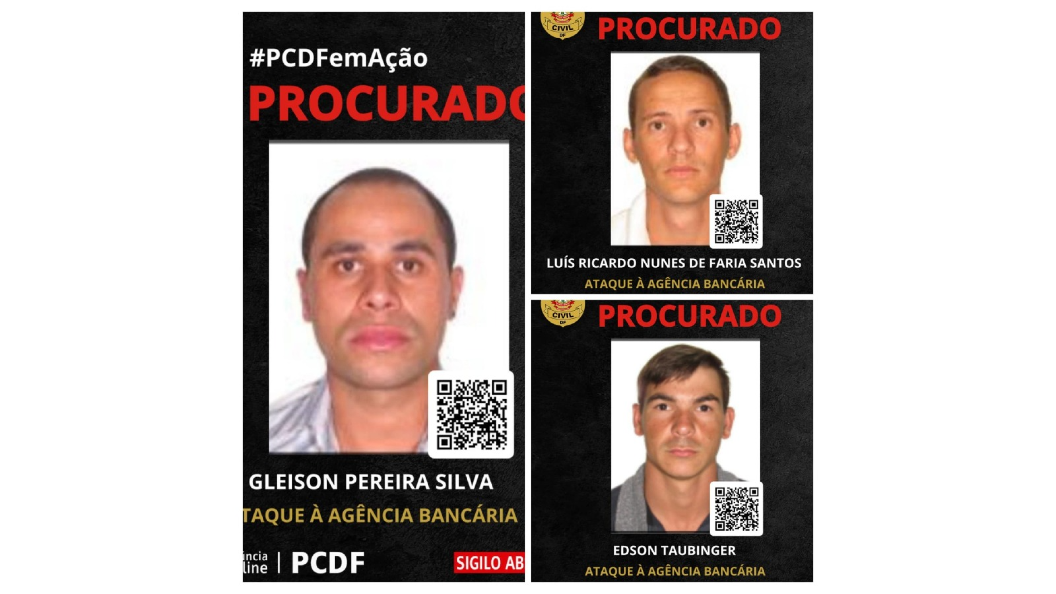 Saiba quem são os foragidos que furtaram agência bancária