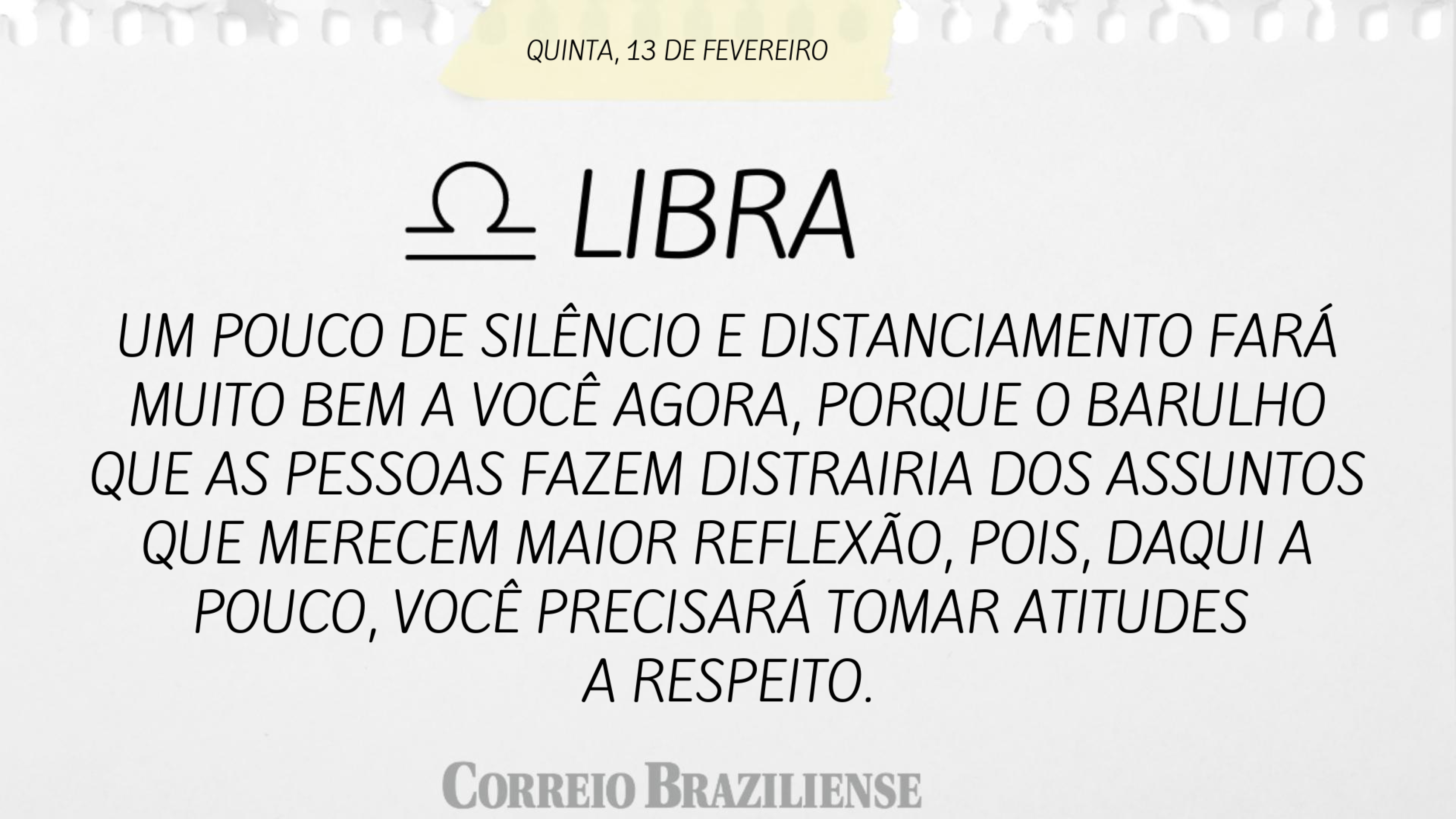 Libra (nascimento entre 23/9 e 22/10) 