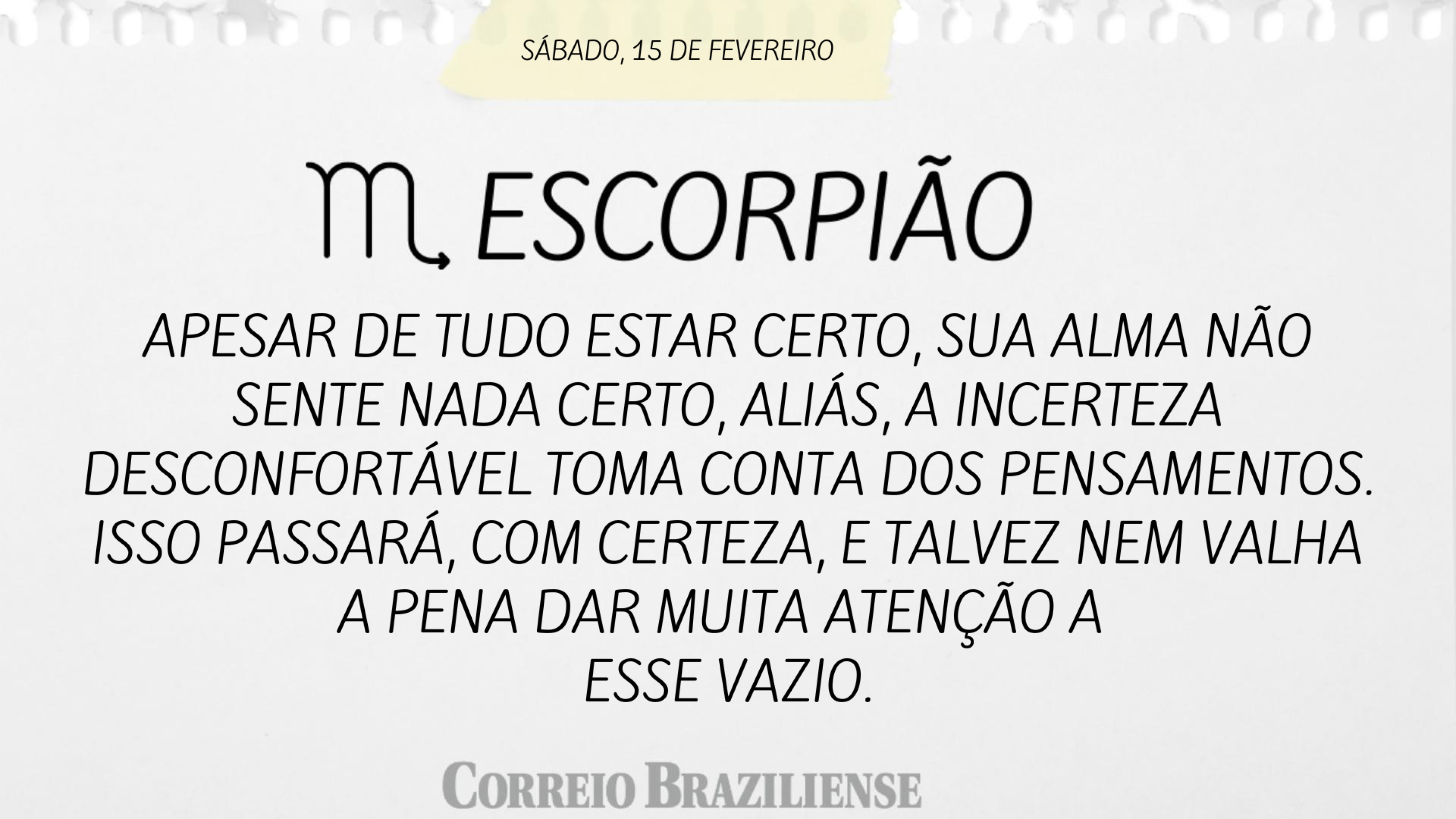 ESCORPIÃO (nascimento entre 23/9 a 21/11) 