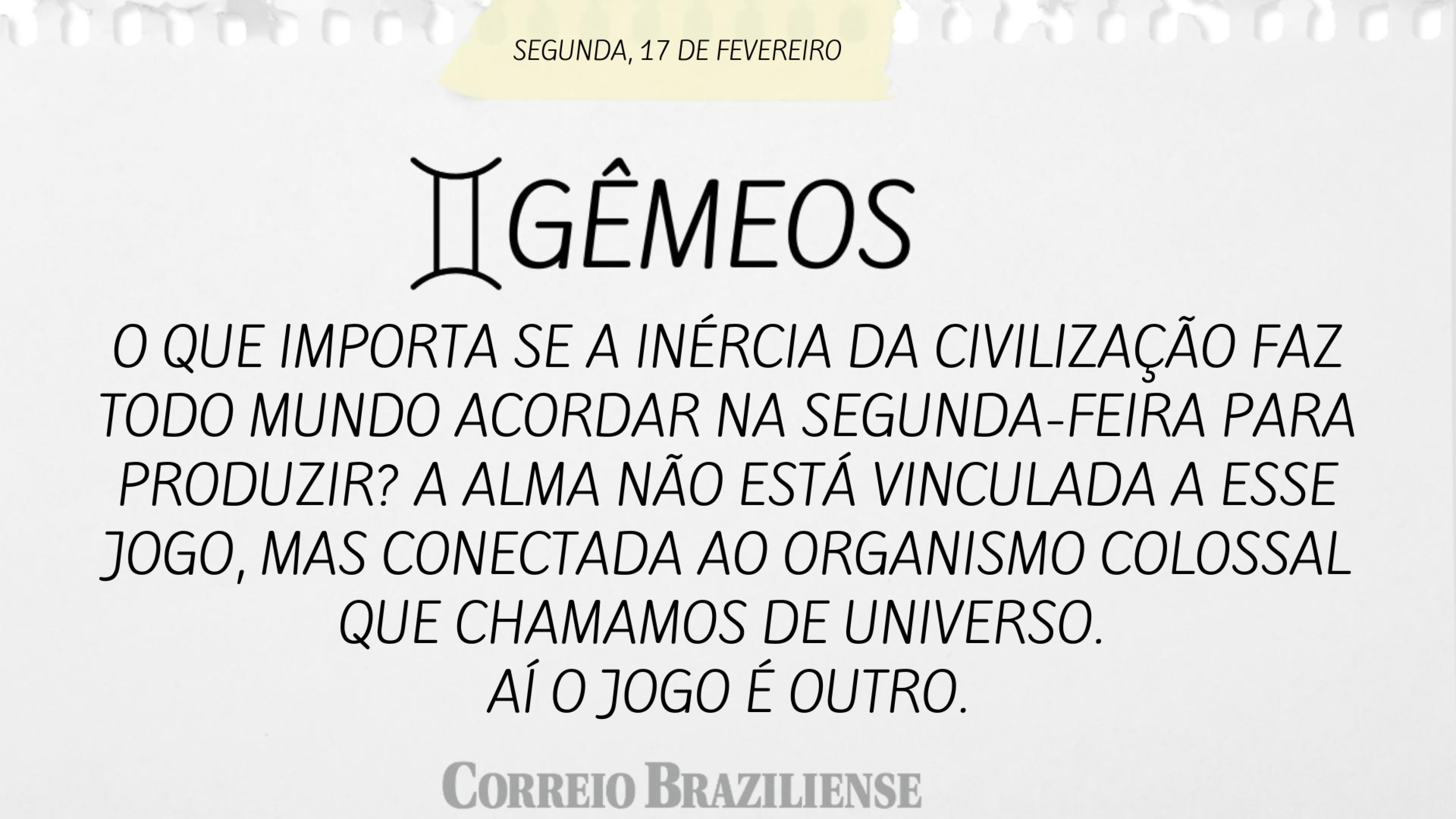 G&Ecirc;MEOS (nascimento entre 21/5 a 20/6) 