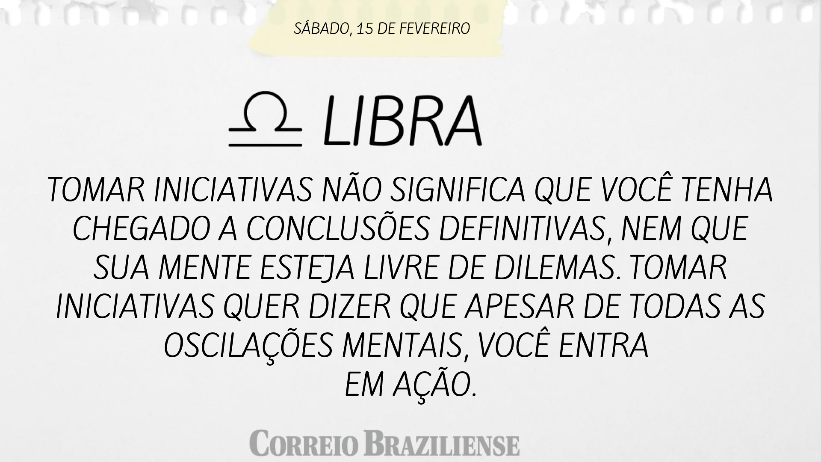 LIBRA (nascimento entre 23/9 a 22/10) 