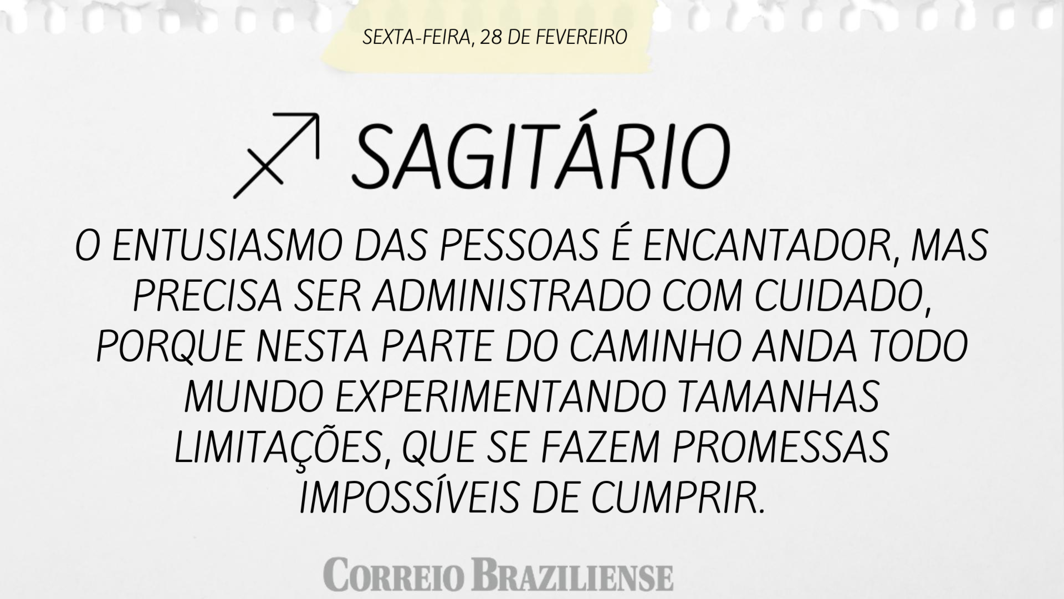 Hor&oacute;scopo desta sexta (28/2)