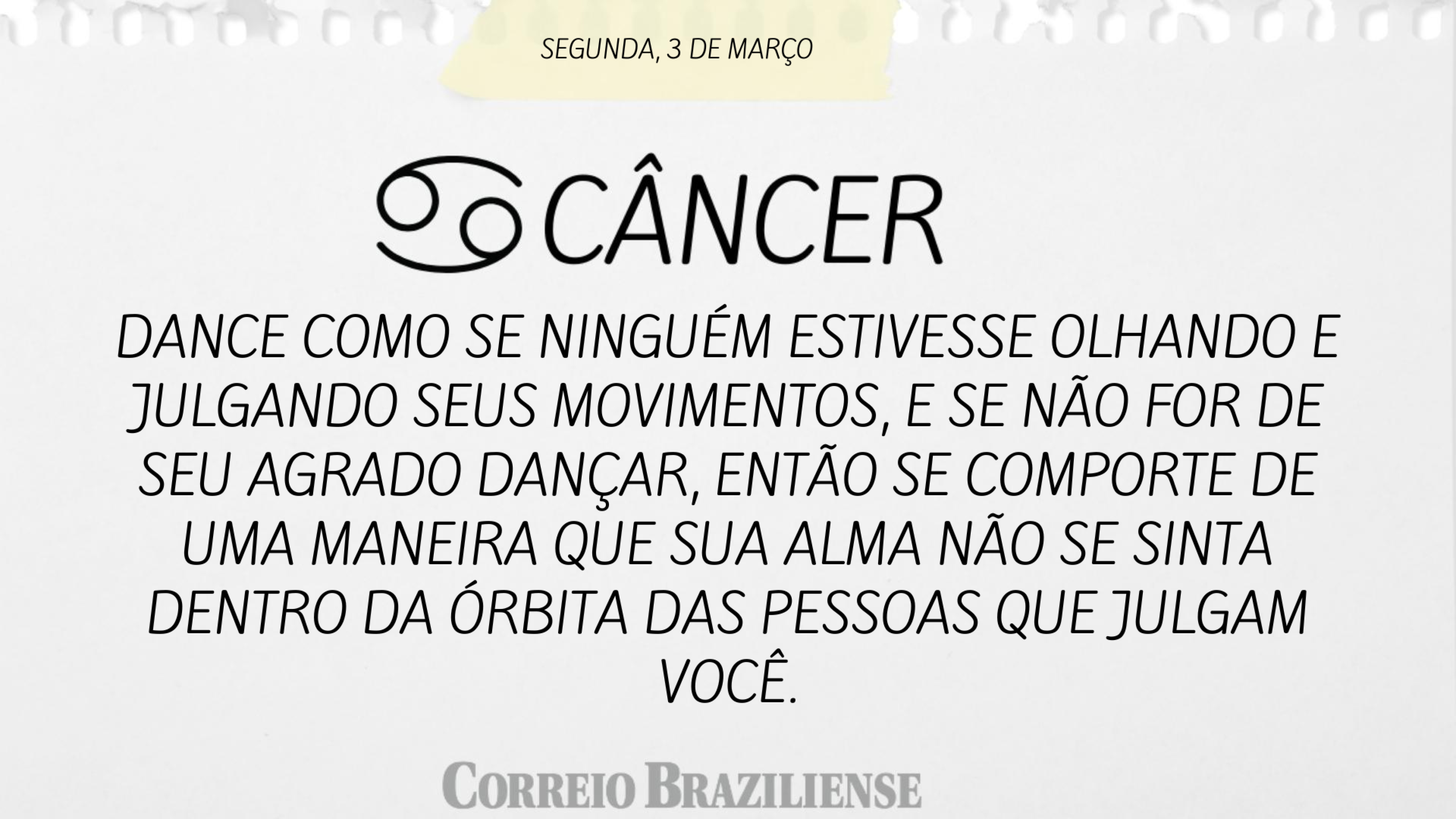 C&Acirc;NCER | 3 DE MAR&Ccedil;O