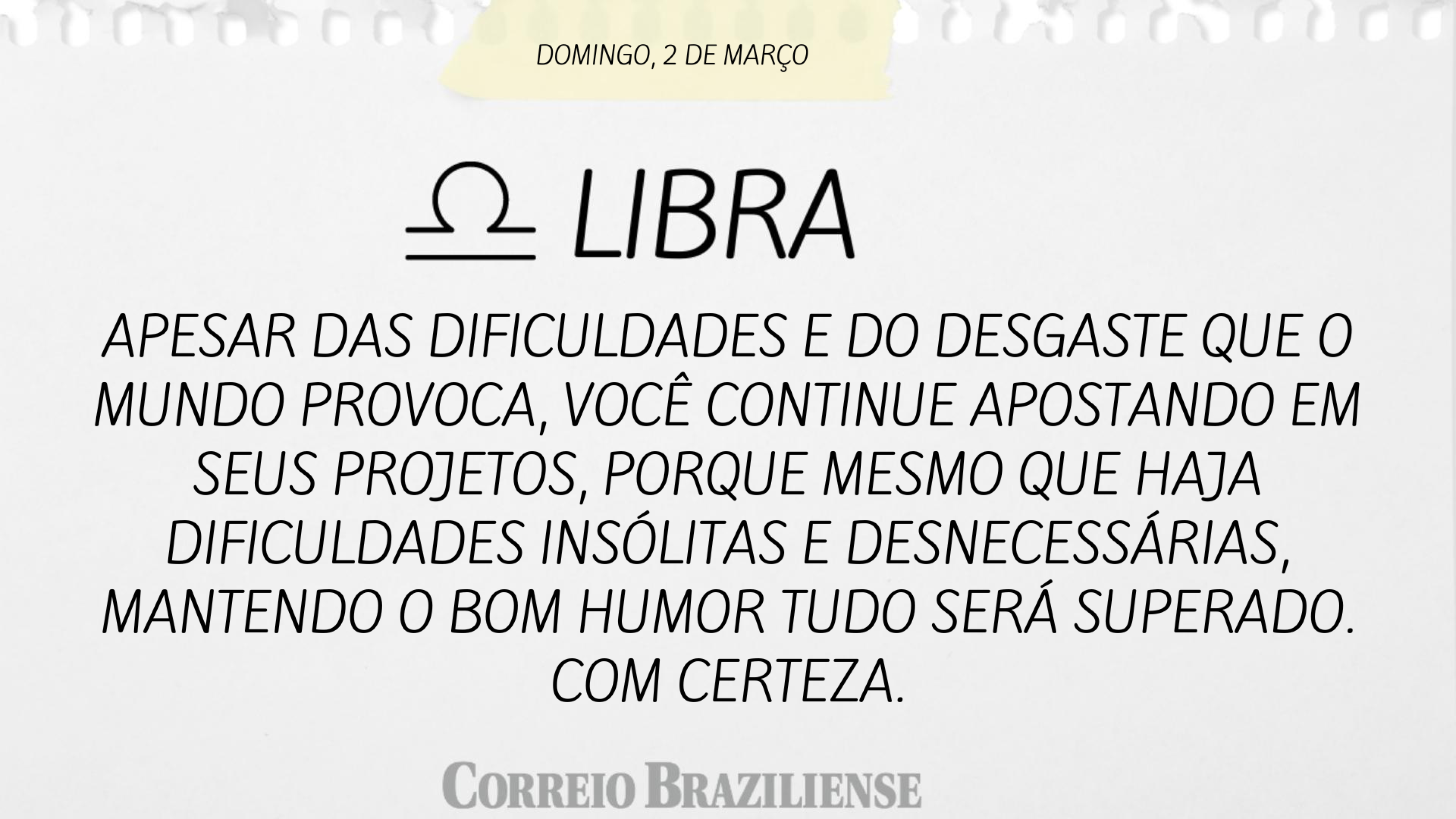 LIBRA | 2 DE MAR&Ccedil;O