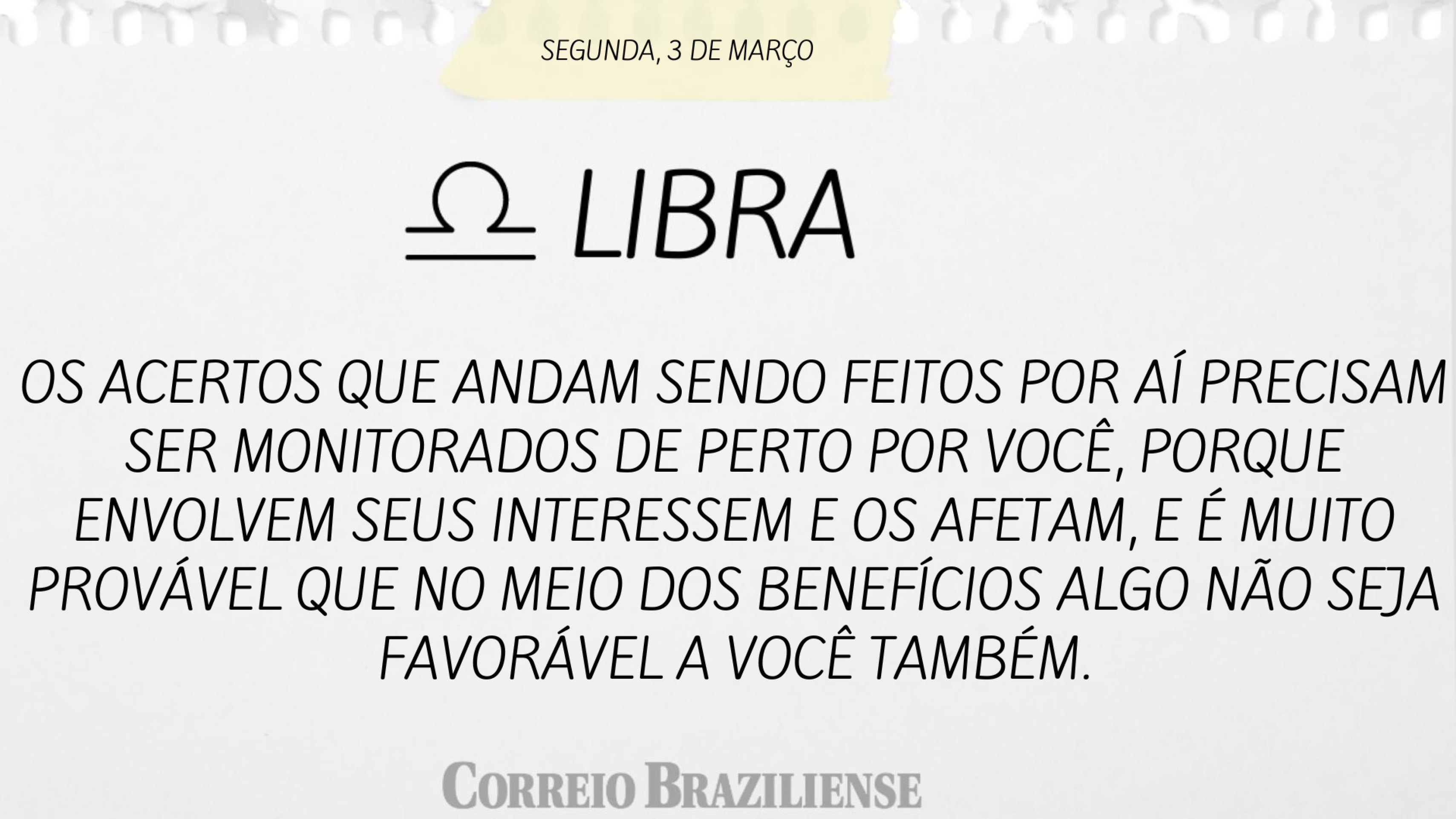 LIBRA | 3 DE MAR&Ccedil;O