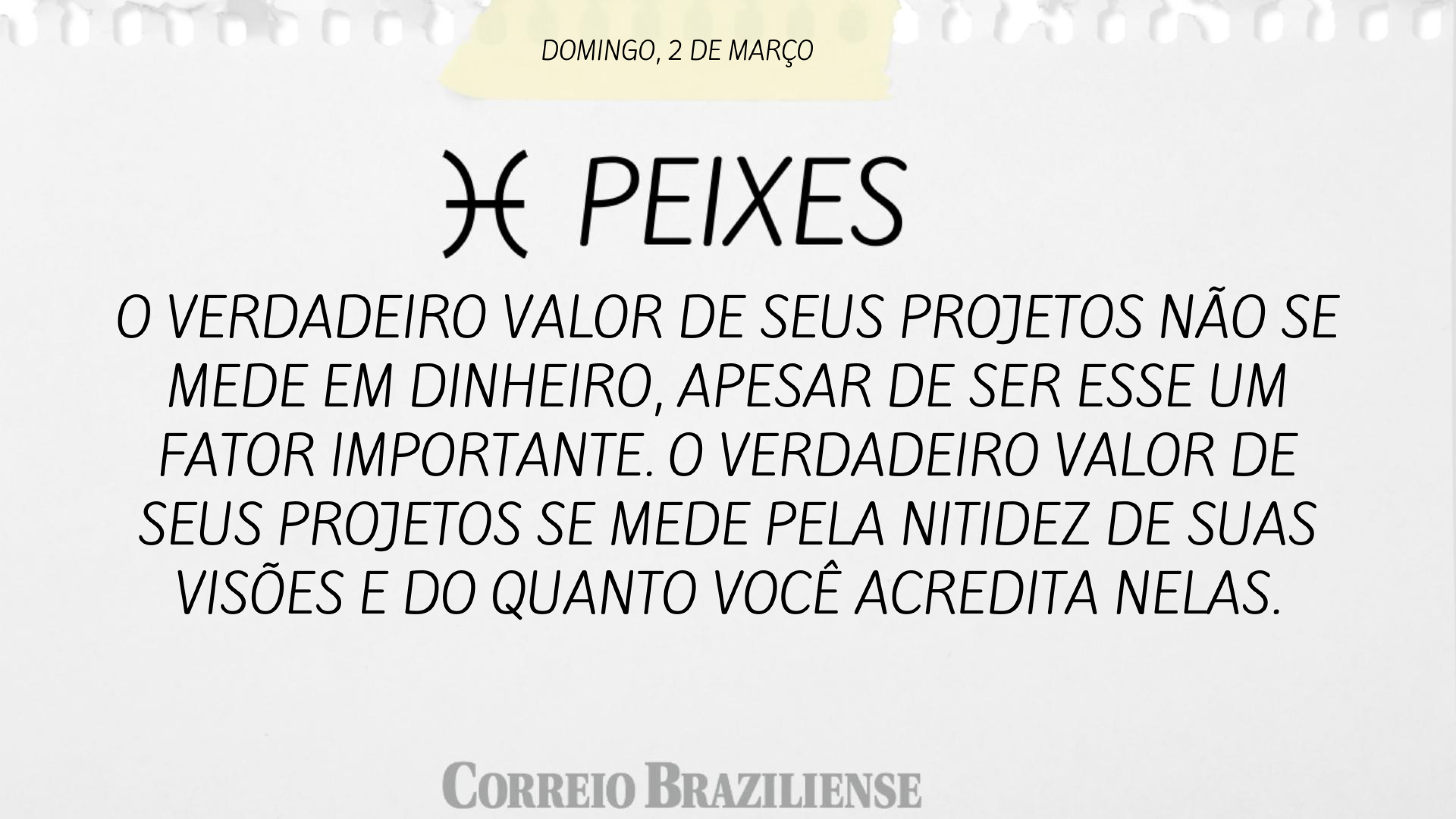 PEIXES | 2 DE MAR&Ccedil;O
