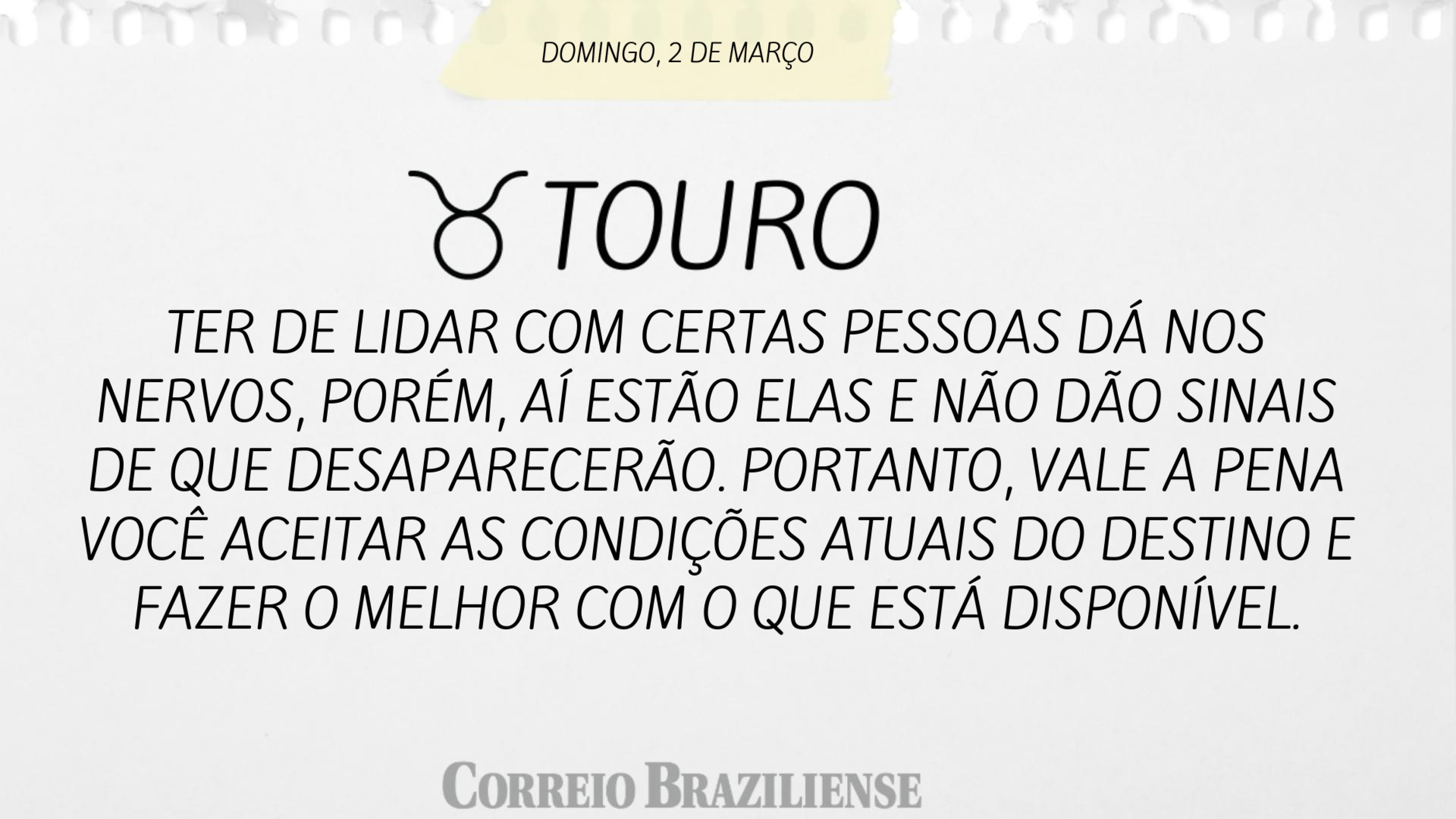 TOURO | 2 DE MAR&Ccedil;O
