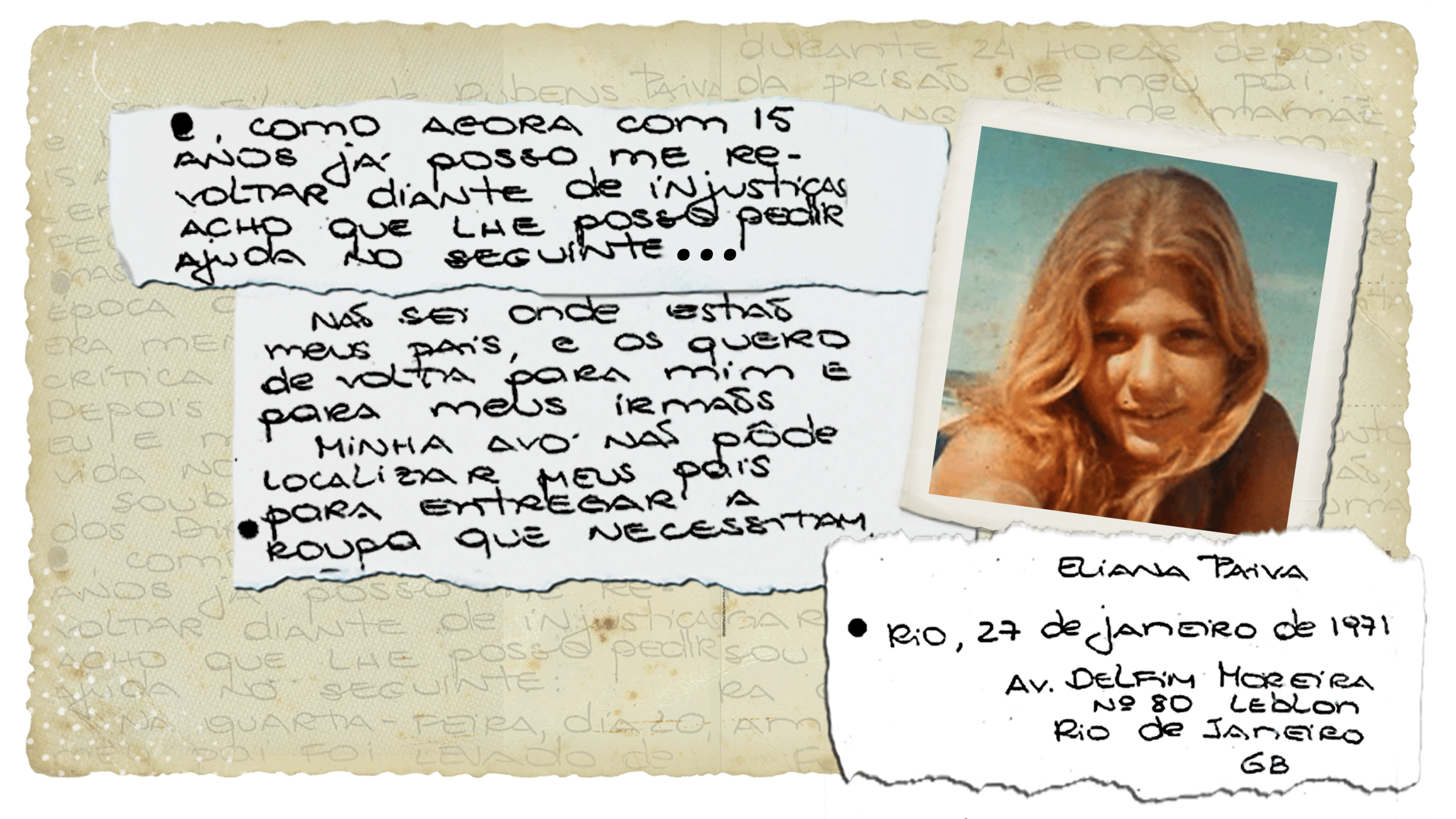 Foto de Eunice em 1971, após sair da prisão, com os cinco filhos