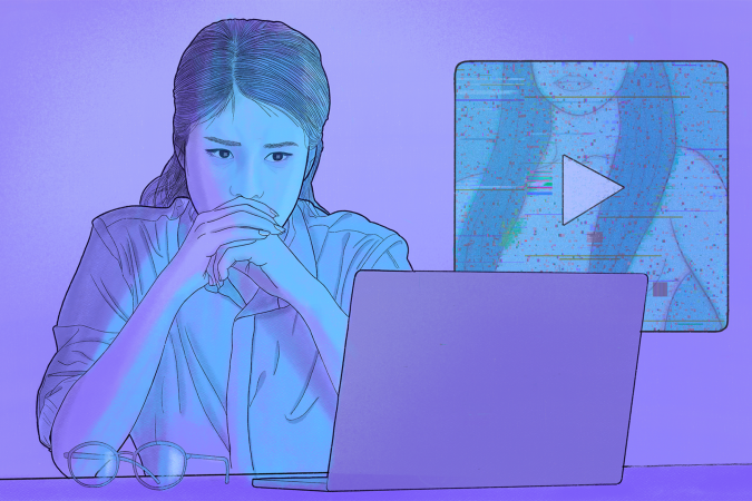 Muitas vezes, espera-se que os professores continuem fazendo seu trabalho depois de serem vítimas de <em>deepfake</em> - (crédito: BBC) Muitas vezes, espera-se que os professores continuem fazendo seu trabalho depois de serem vítimas de <em>deepfake</em> - (crédito: BBC)