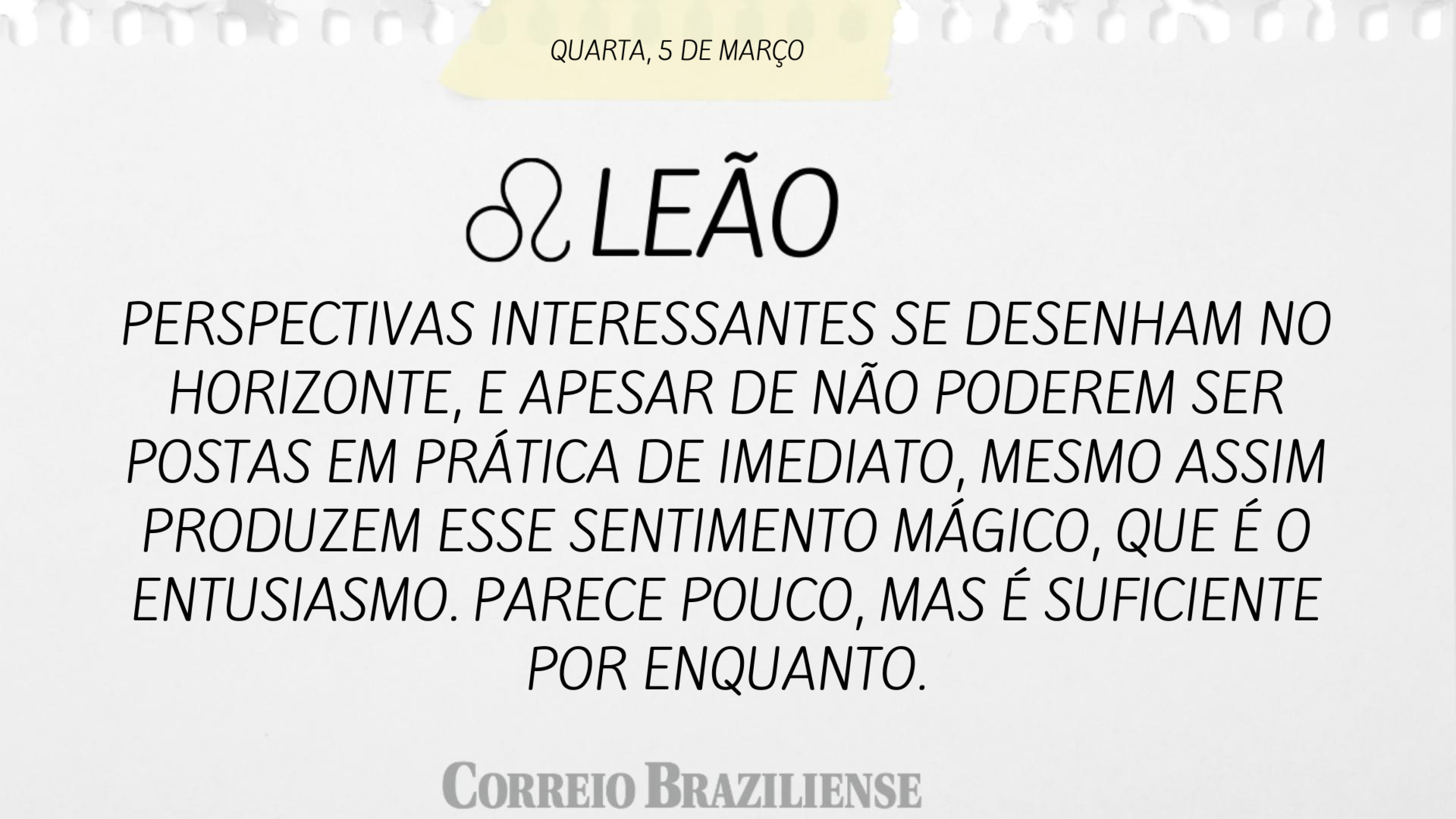 LE&Atilde;O | 5 DE MAR&Ccedil;O