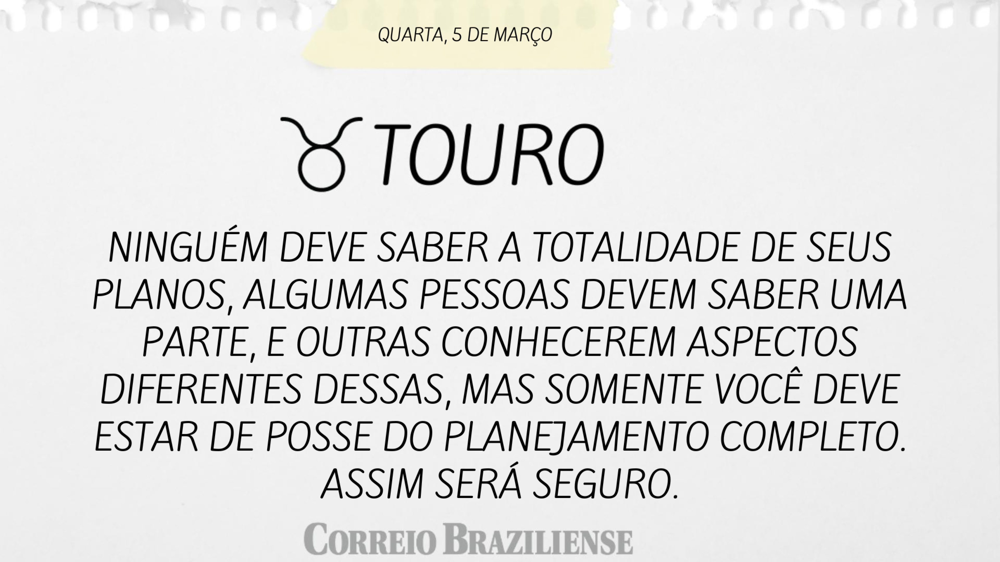 TOURO | 5 DE MAR&Ccedil;O