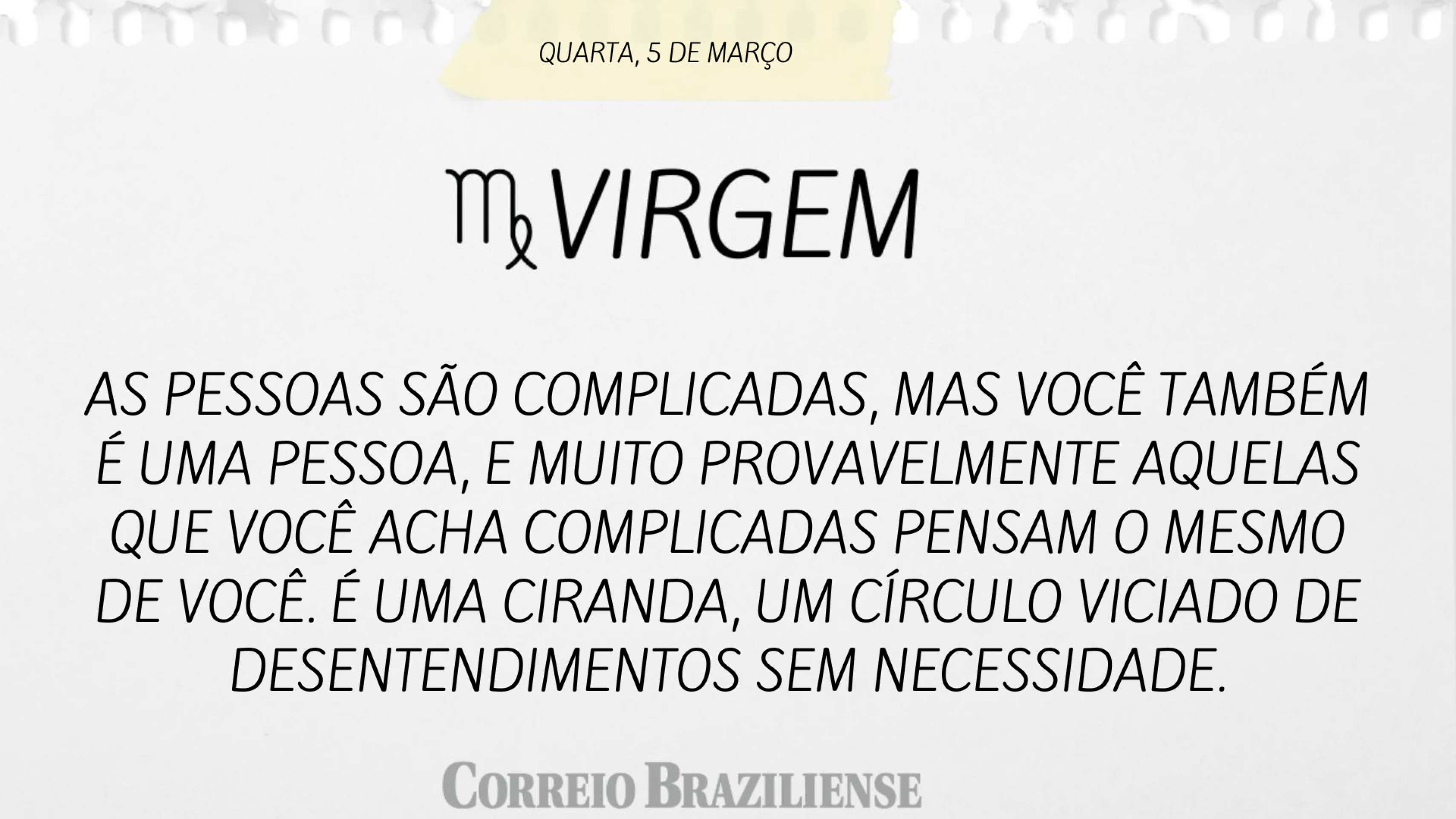 VIRGEM | 5 DE MAR&Ccedil;O