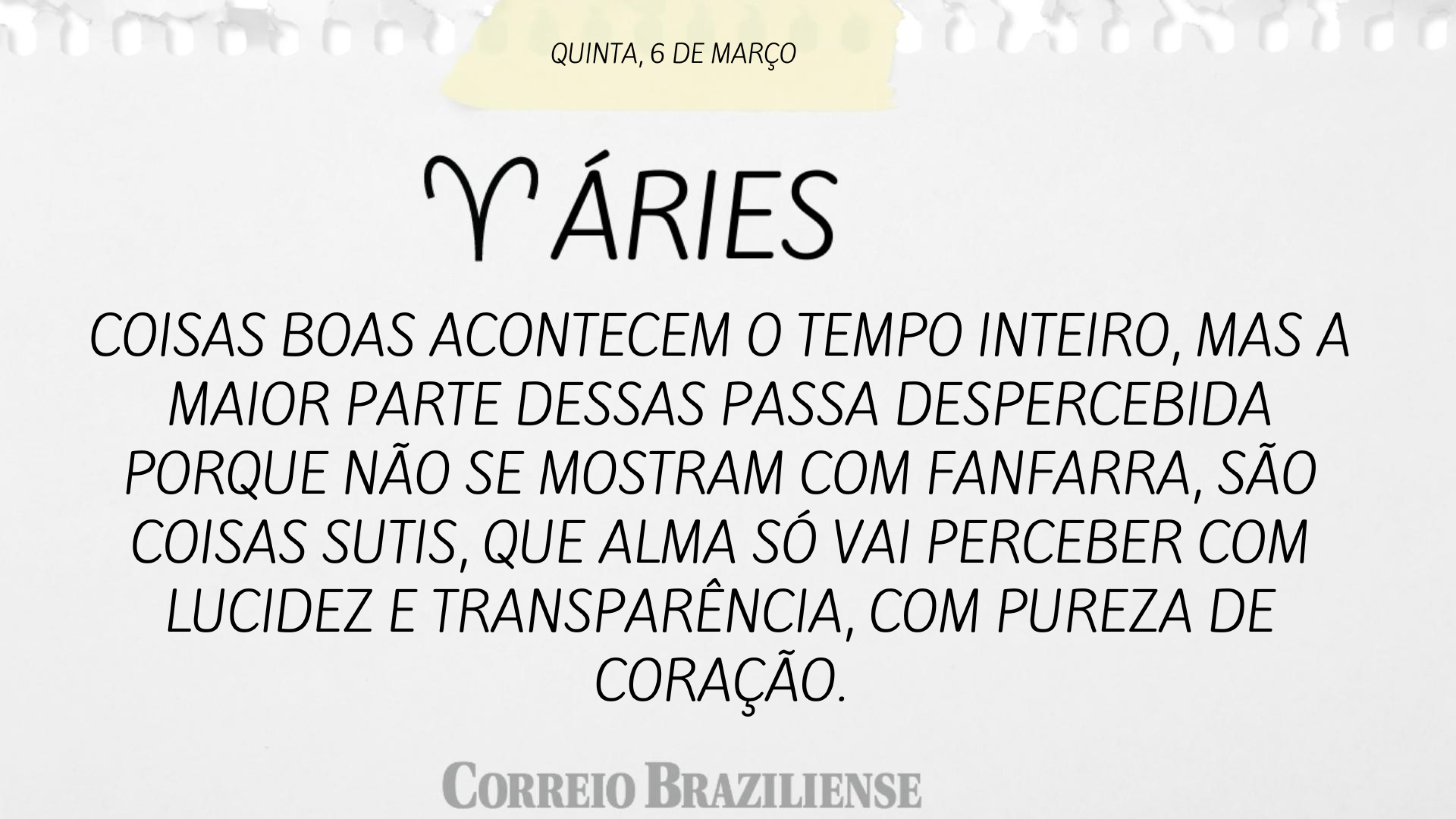 ÁRIES | 6 DE MARÇO