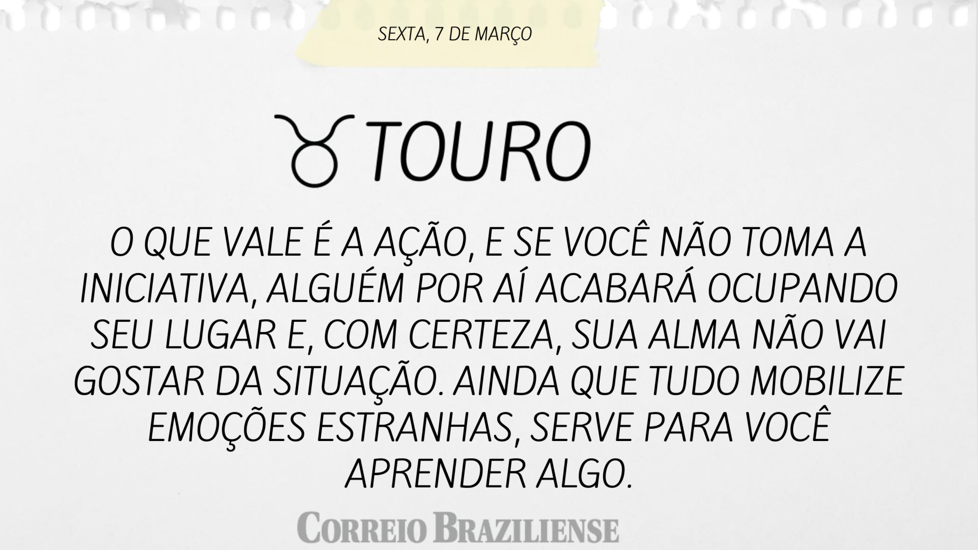 TOURO | 7 DE MARÇO